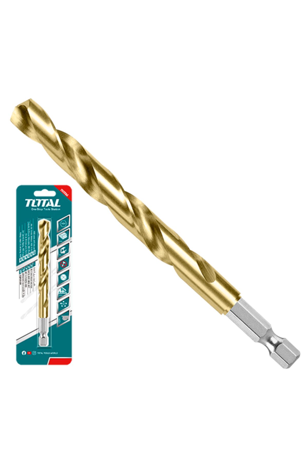 TOTAL HSS Twist Altıgen Şaft Matkap Ucu 7,5mm