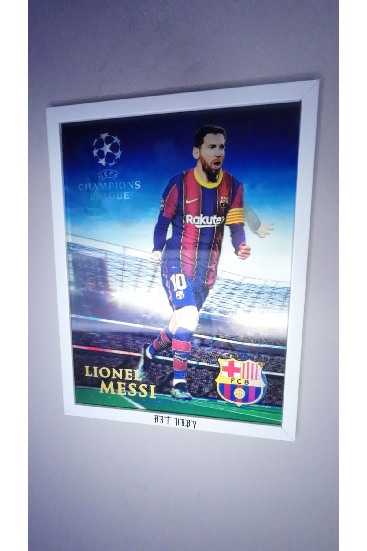 ArtHoby Messi Lenticular 3D Hareketli Tablo (ÇERÇEVESİZ)
