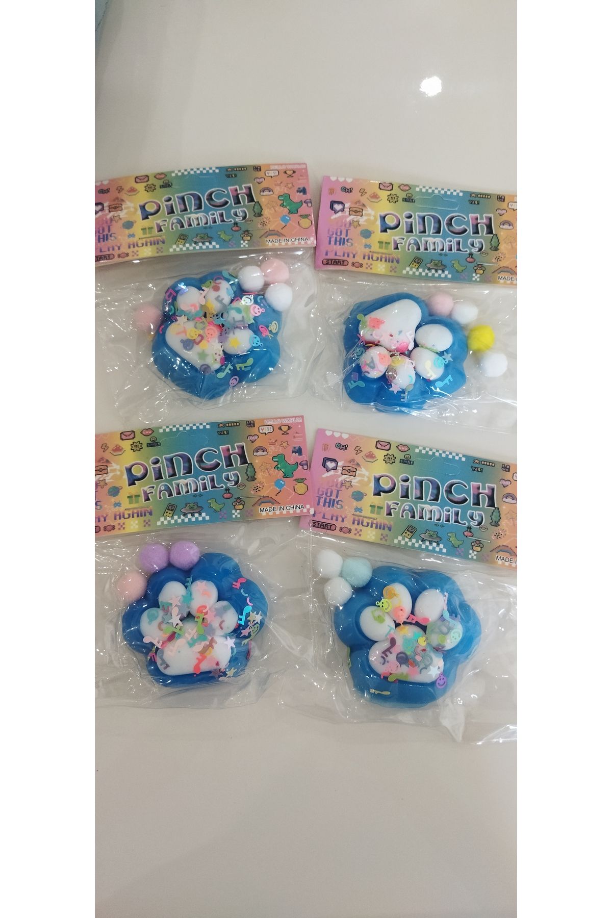 ELAS HOME Kedi Patisi Squishy Taba Sukuşi Mavi