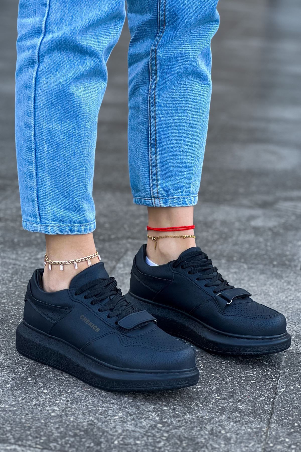 devrialemshoes CH073 CST Flatline Kadın Ayakkabı SIYAH