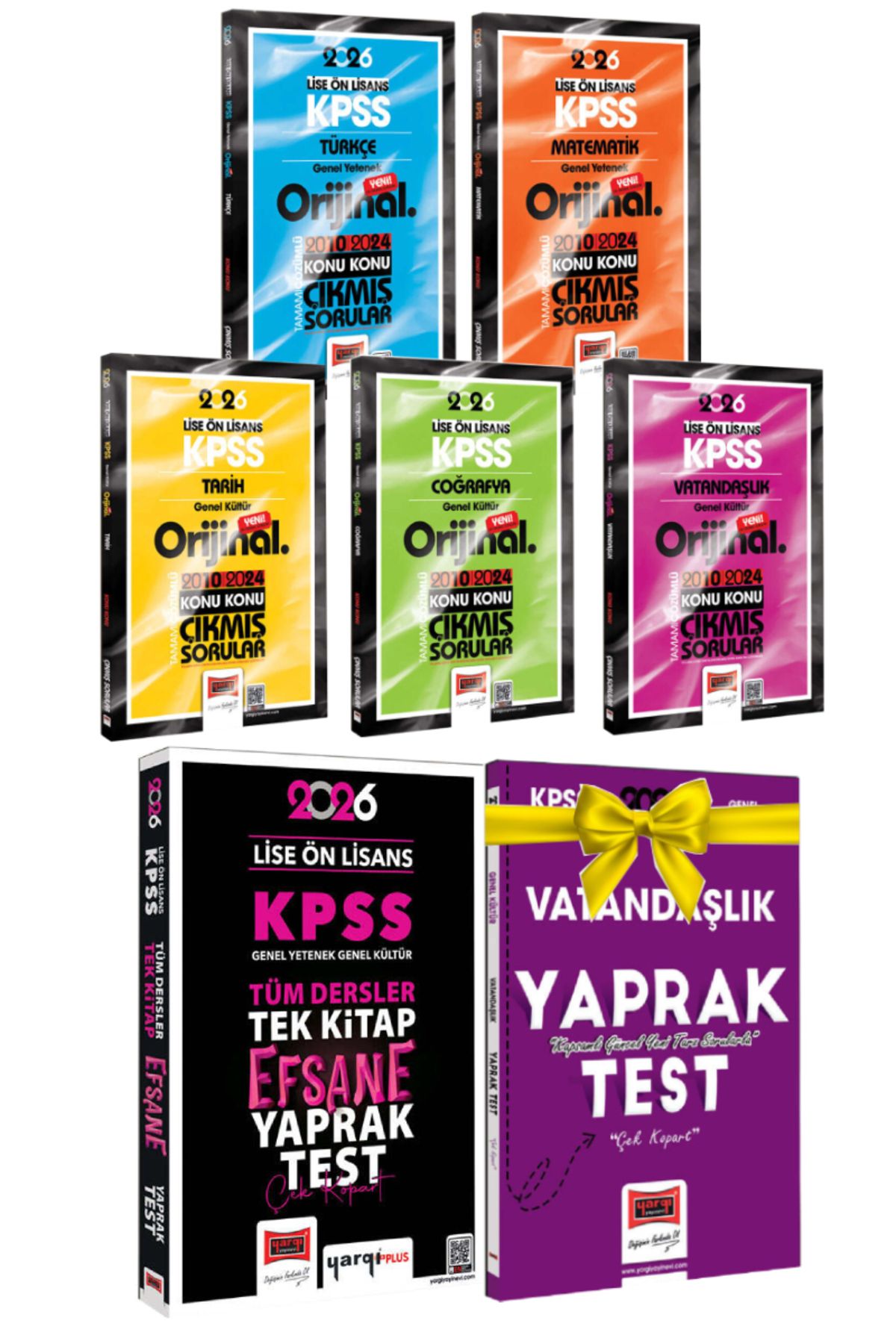 Yargı Yayınları 2026 Yargı Lise Ön Lisans Çıkmış Sorular Seti+Lise Ön Lisans Yaprak Test+Hediye