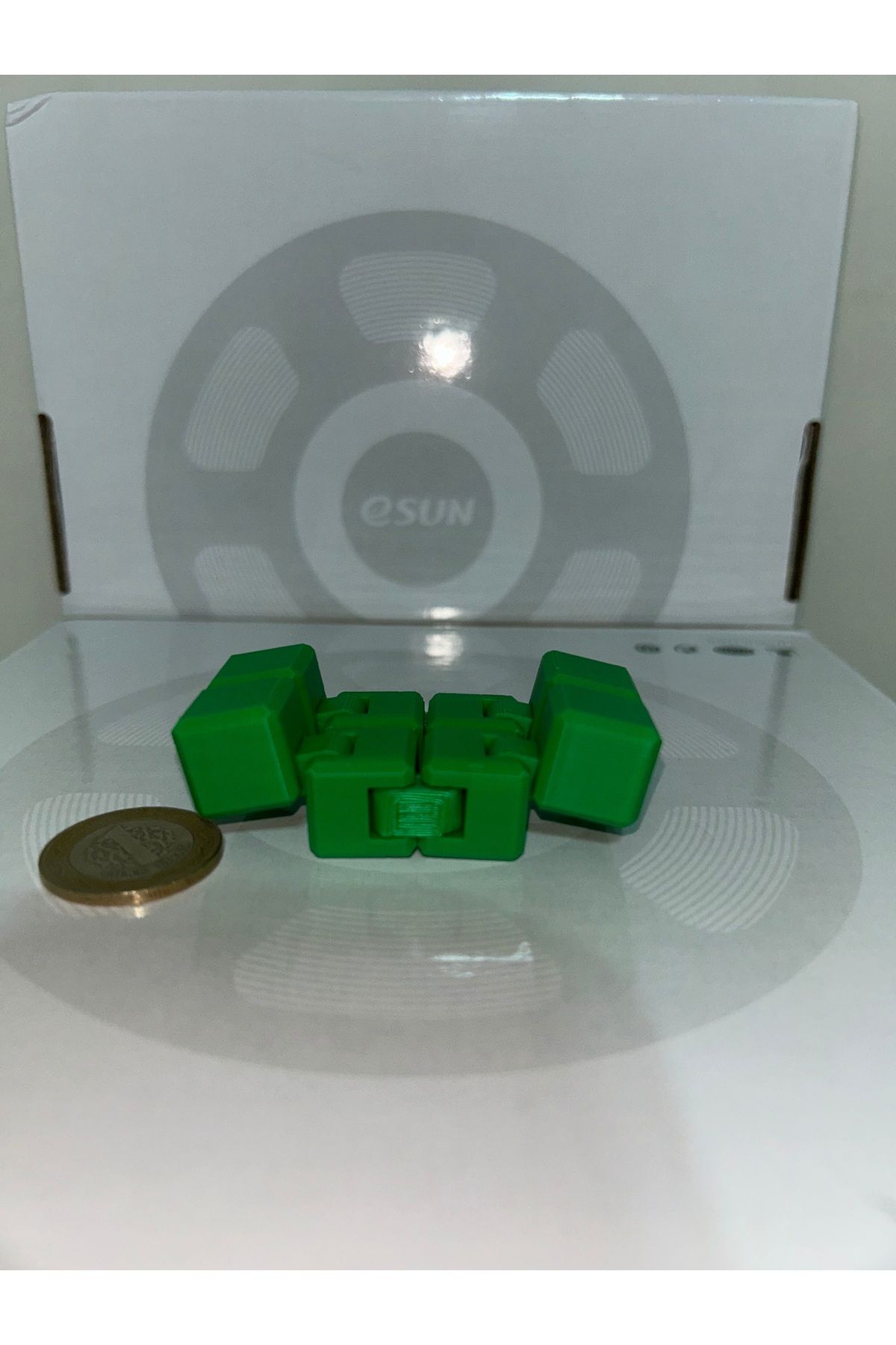 OEMPLUS Sonsuzluk Küpü – Stres Giderici, El Yapımı 3D Oyuncak (Yeşil)