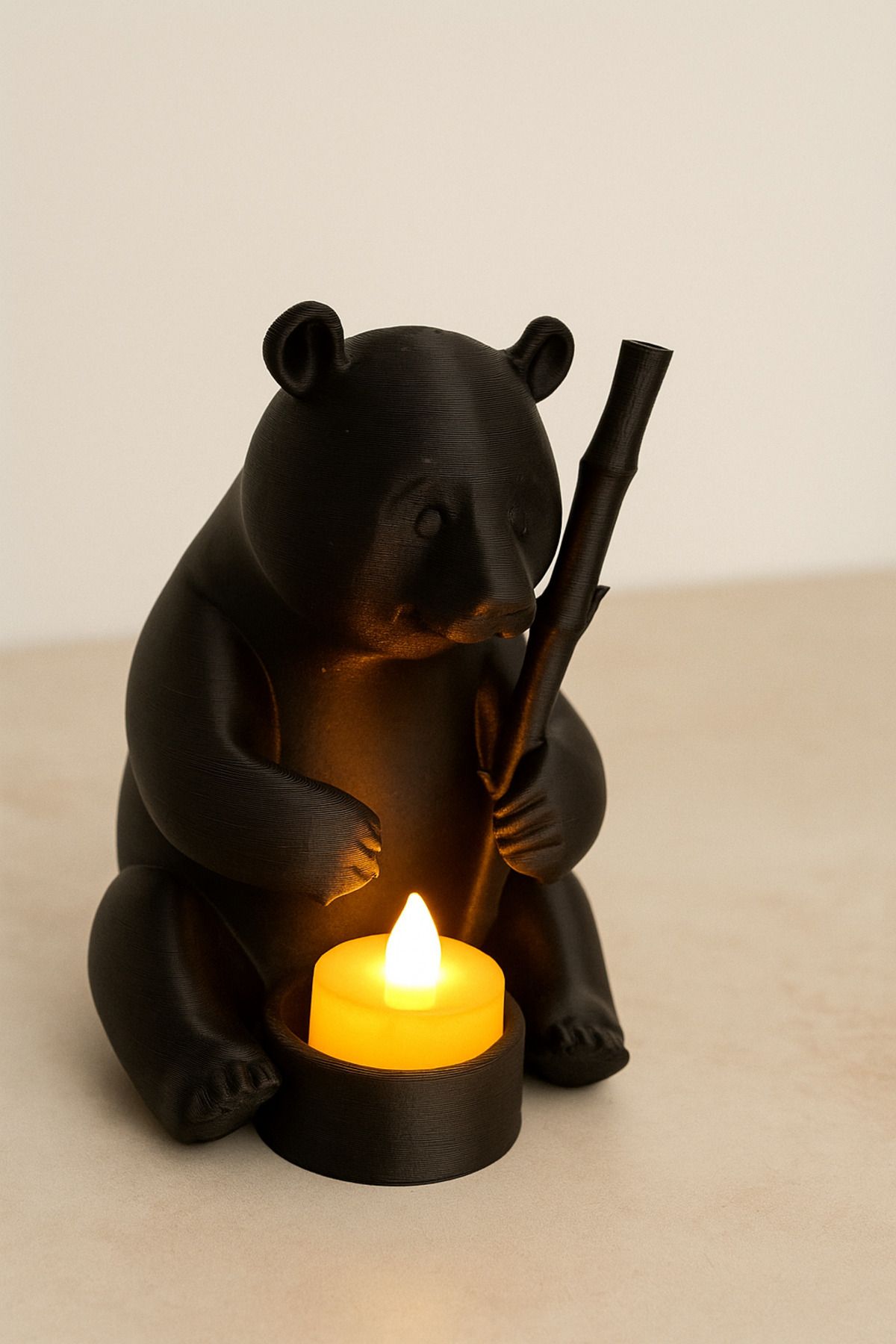 Second Life Dekoratif TeaLight Mum Hediyeli Ayı Panda