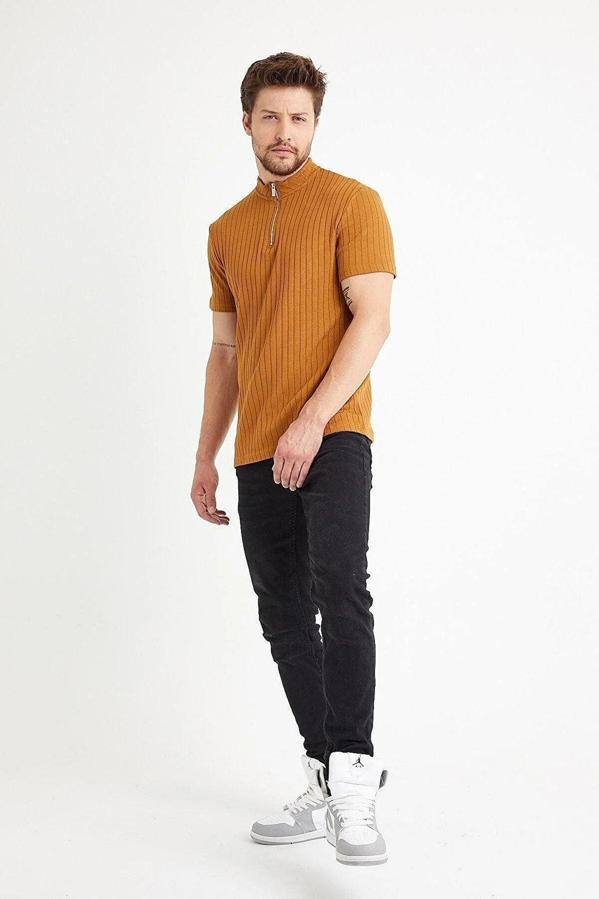EKİNORA Fermuarlı Fitilli T-shirt