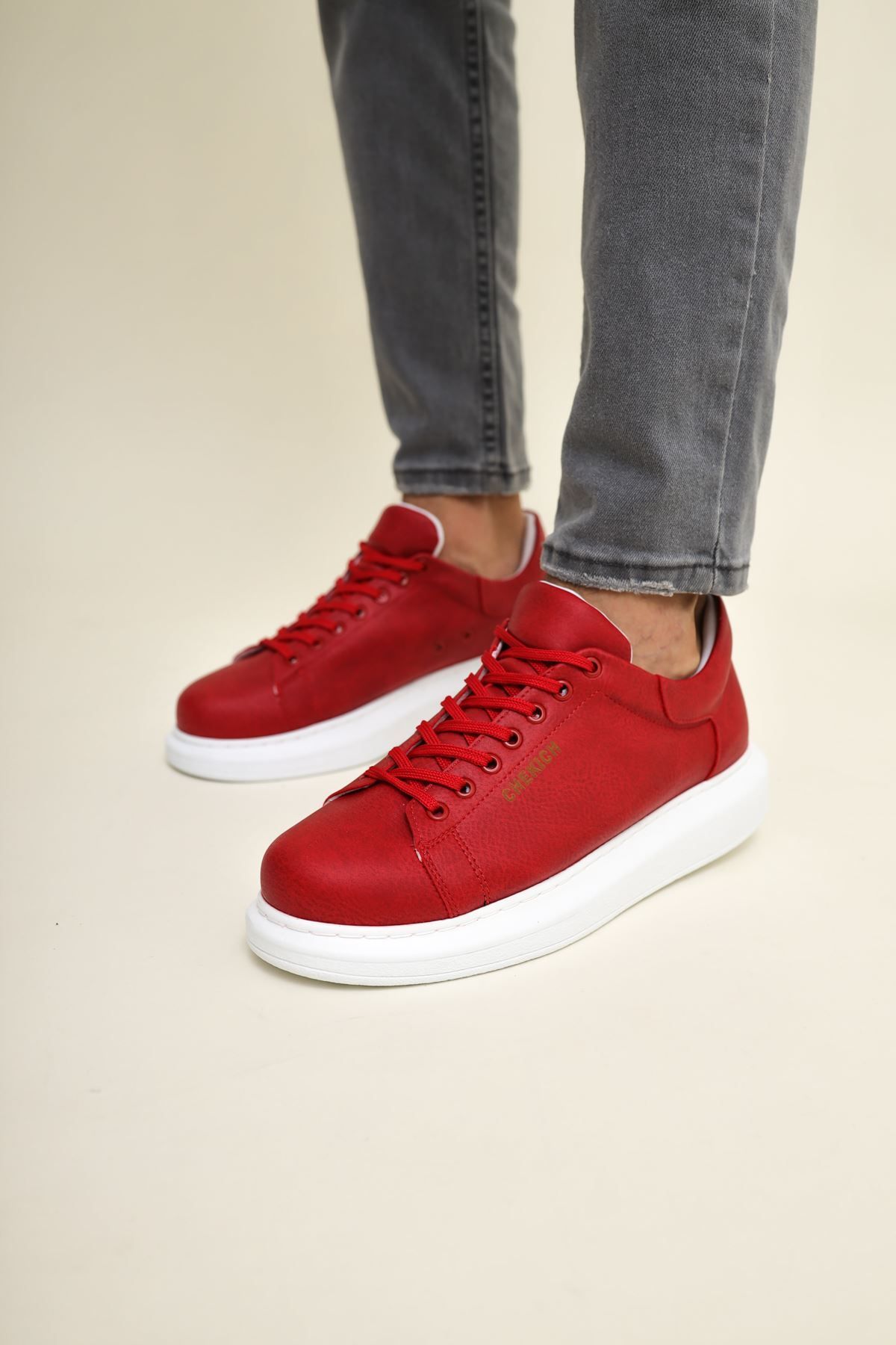 devrialemshoes CH257 CBT Estrella Erkek Ayakkabı KIRMIZI