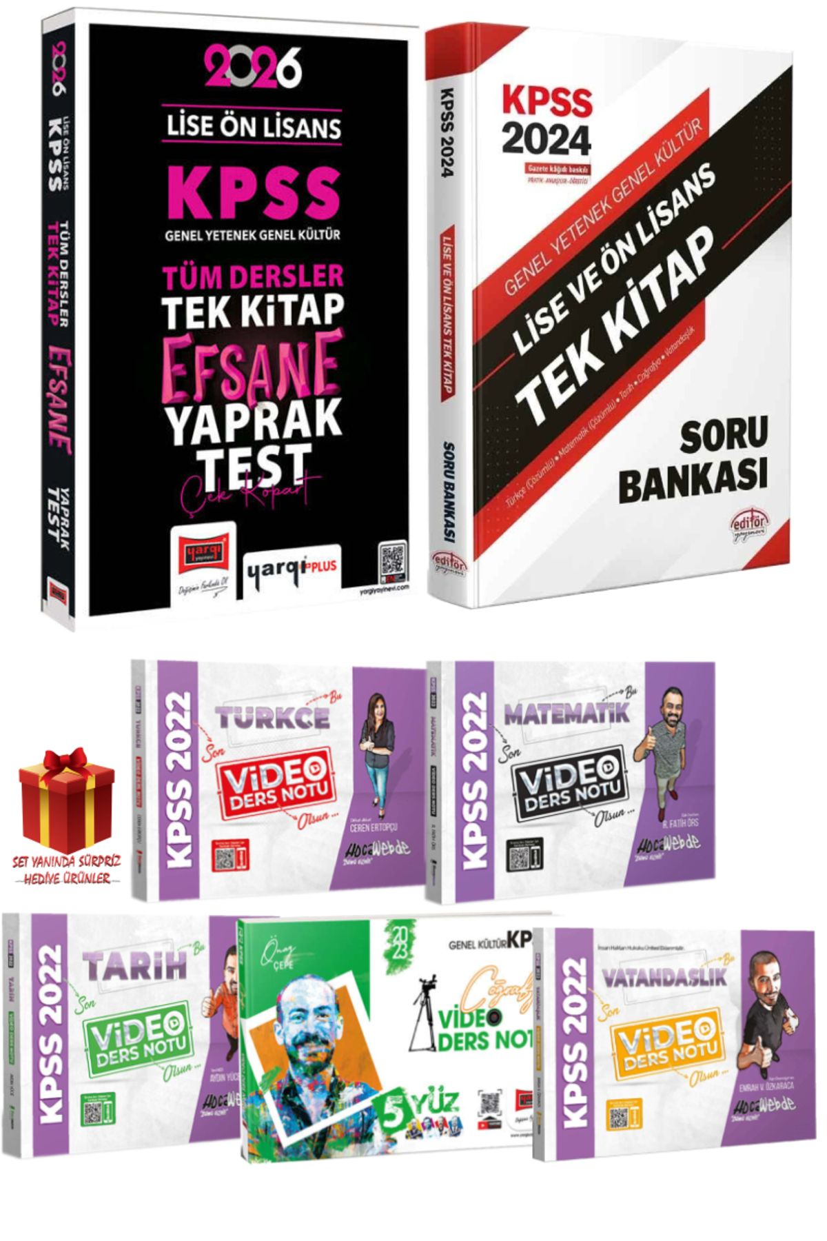Yargı Yayınları 2026 Yargı Lise Ön Lisans Yaprak Test+Editör Lise Ön Lisans Soru Bankası+GYGK Konu Anlatım Seti