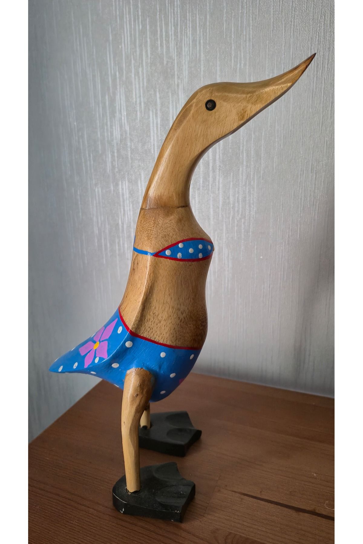 Land of Souvenir Ahşap Mayolu Ördek Dekoratif Obje ve Biblo