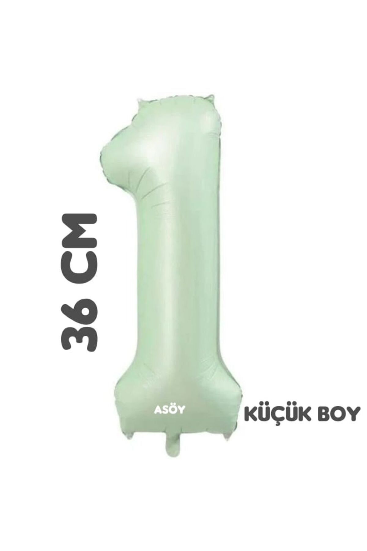 asöy 1 Folyo Balon 1 Rakam Balon 36 Cm Küçük Boy Retro Yeşil 1 Yaş Balonu Doğum Günü Parti Malzemeleri
