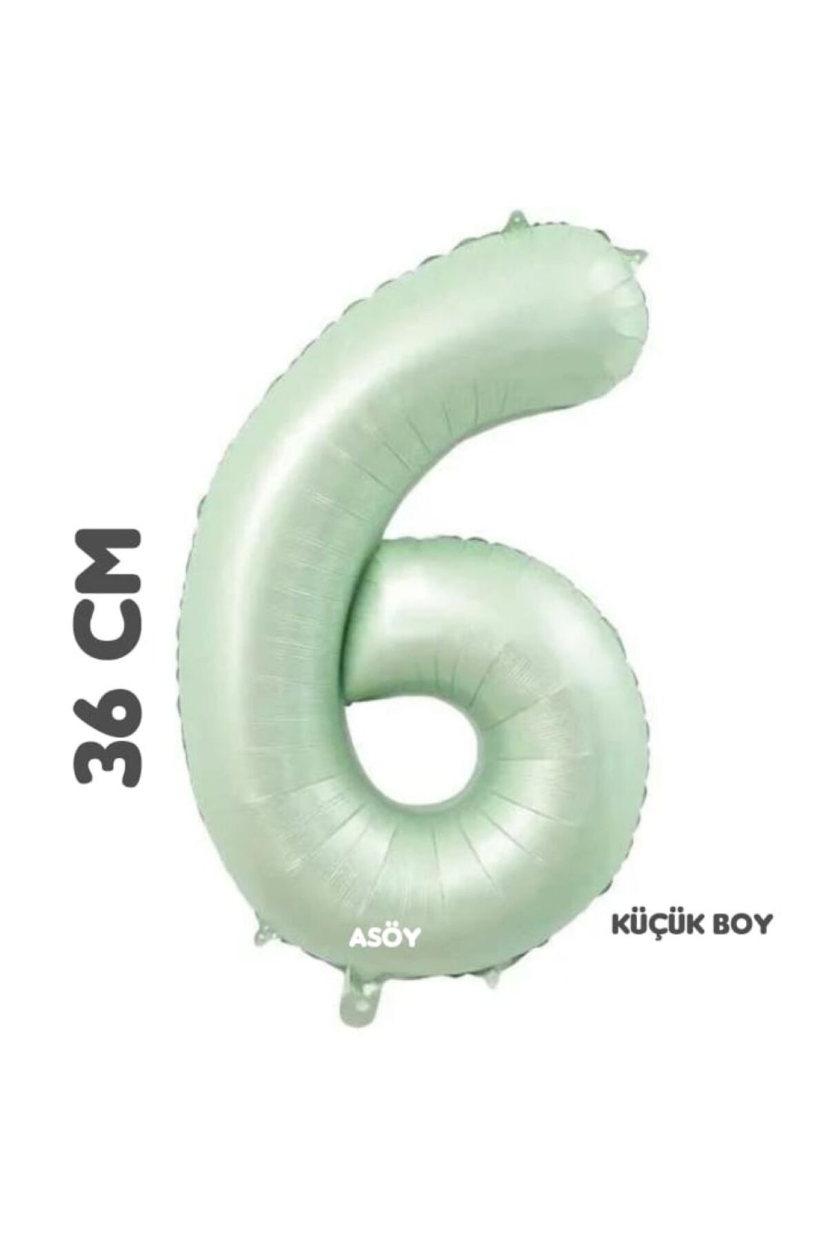asöy 6 Folyo Balon 6 Rakam Balon 36 Cm Küçük Boy Retro Yeşil 6 Yaş Balonu Doğum Günü Parti Malzemeleri