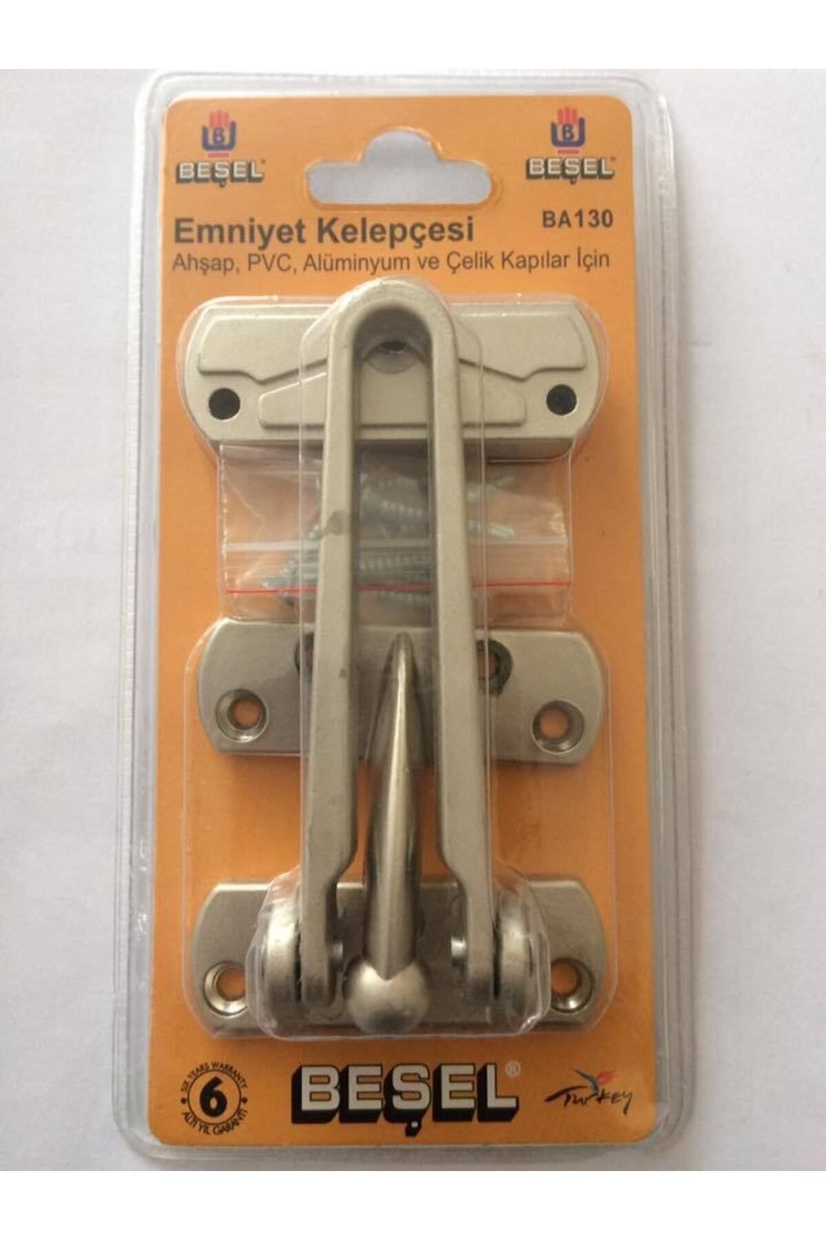 Mikasso Çelik Kapı Emniyet Kelepçesi Saten Renk - Sağ - Kapı Bağlantı Elemanı Sağ Kapı Bağlantı Elemanı Gara