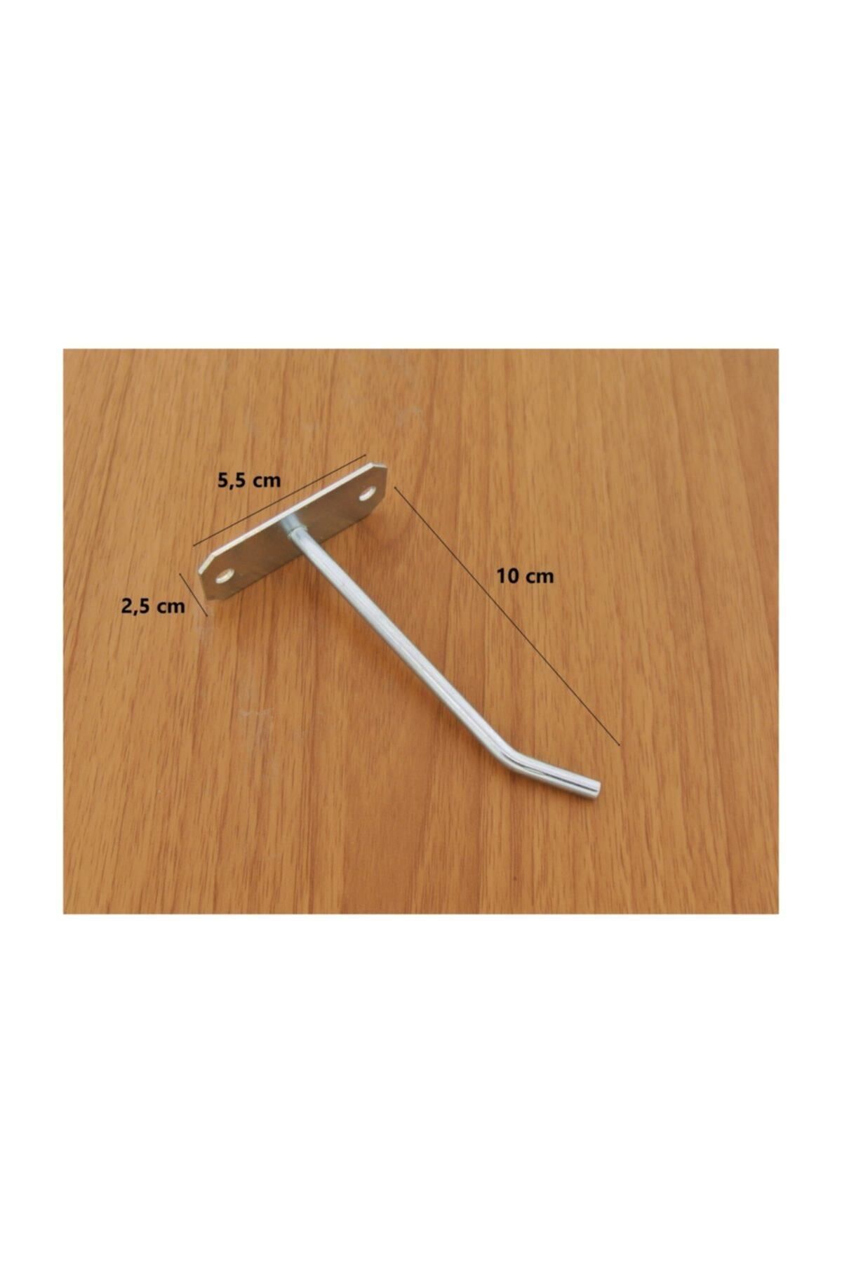 Mikasso Metal Raf Askı Kancası (5 Adet) 10 Cm Vida