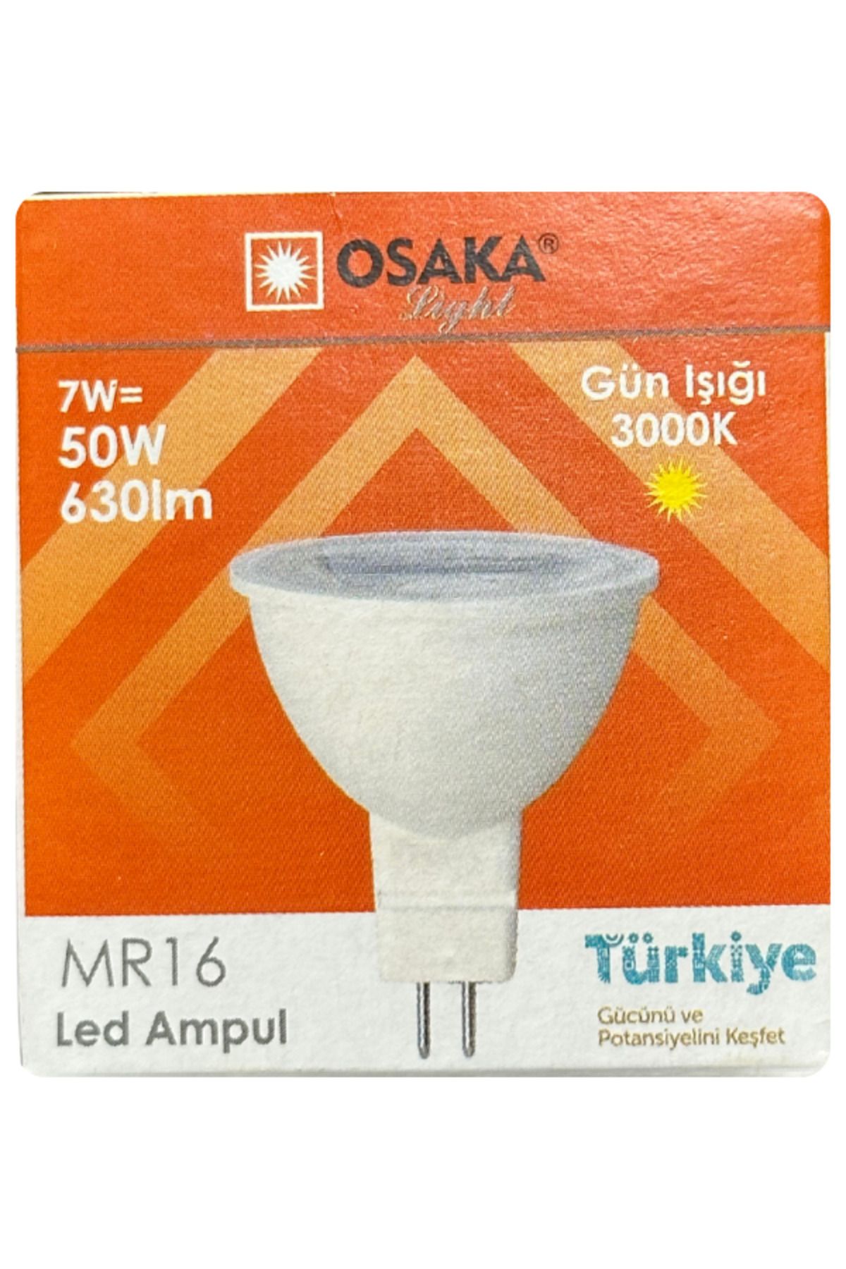 Osaka (1 Adet) Osaka 7W (50W) Sarı Işık (3000K) G4 Duylu (İğne Bacak) Led Çanak Ampul