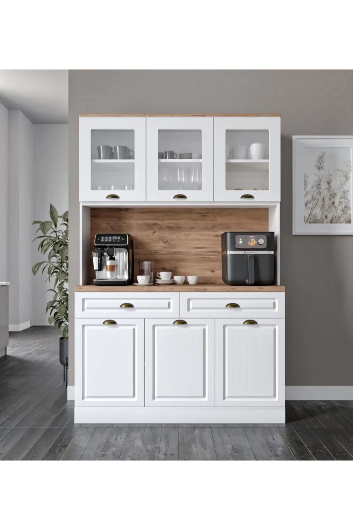 Dekorr mobilya DEKORR KAHVE KÖŞESİ 140 CM%100 MDF MUTFAK DOLABI(özel ölçü seçeneği)
