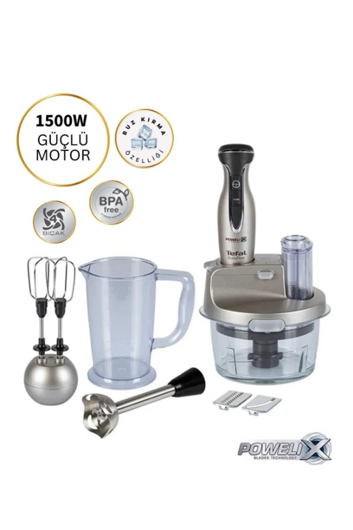 TEFAL 'in En Güçlü Cam Mutfak Robotu 1,5 L Geniş Hazne - Turbo Fonksiyon 1500w Motor