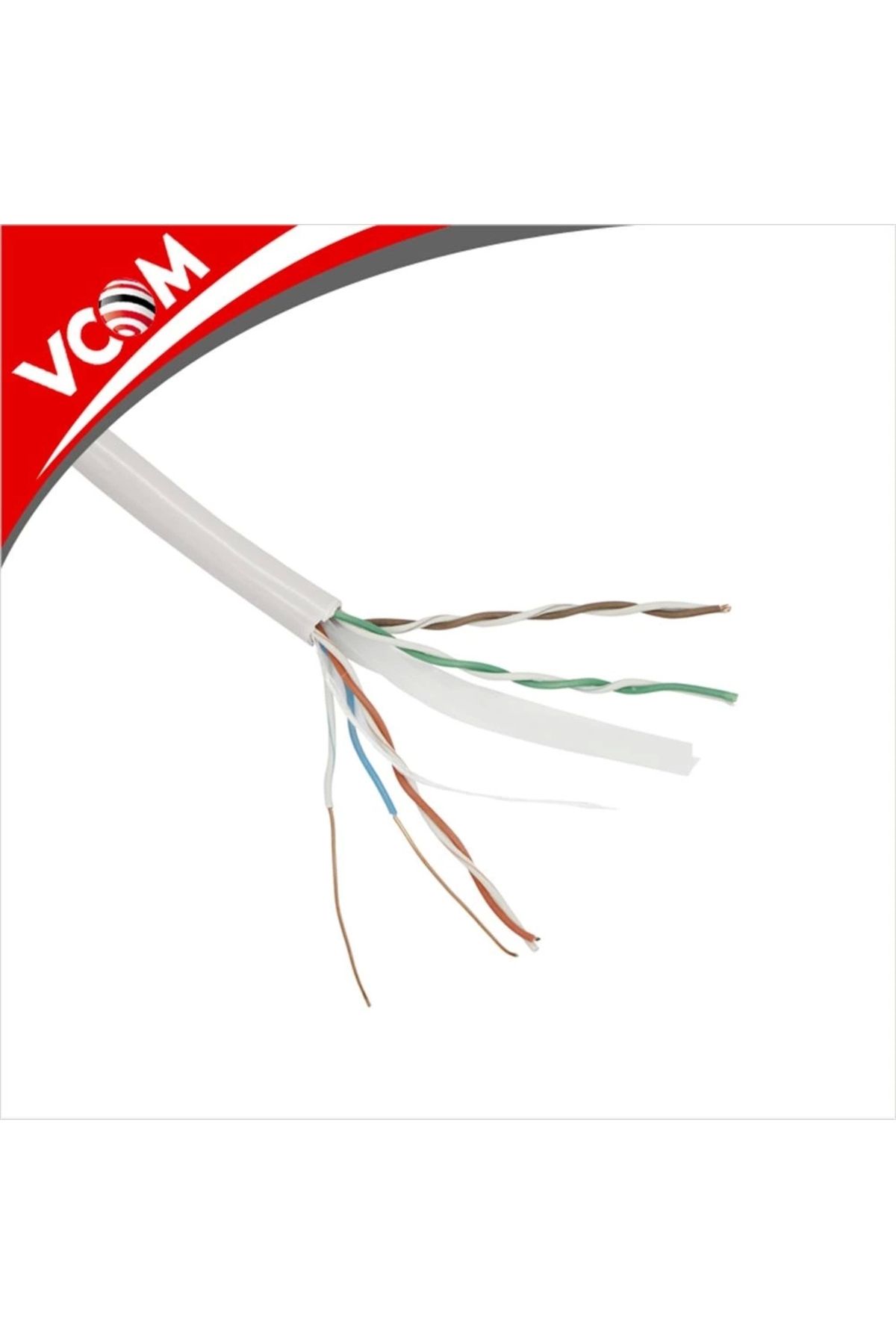 VCOM NC614-305 Utp Cat6 23 AWG 0.57CCA 305MT Gri Kablo