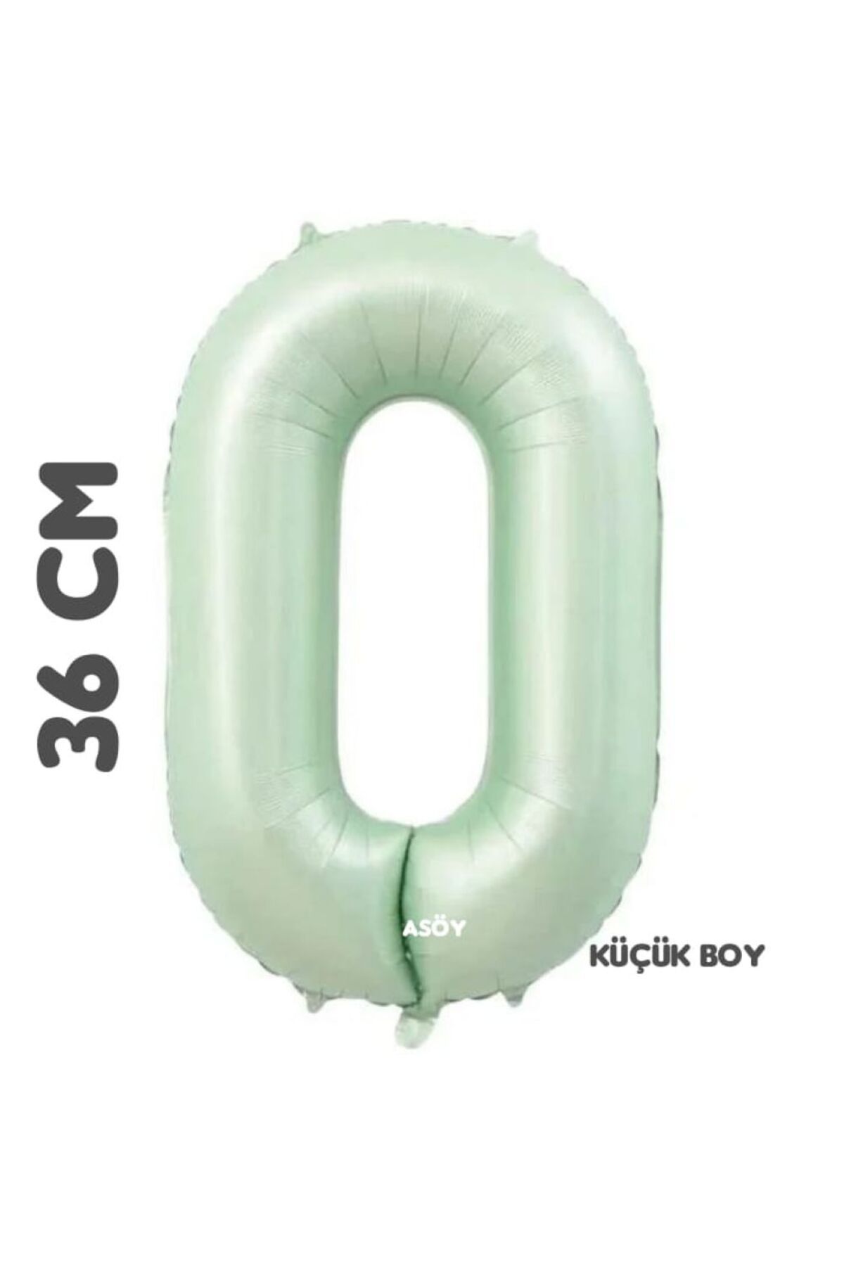 asöy 0 Folyo Balon Rakam Balon 36 Cm Küçük Boy Retro Yeşil 0 Yaş Balonu Doğum Günü Parti Malzemeleri