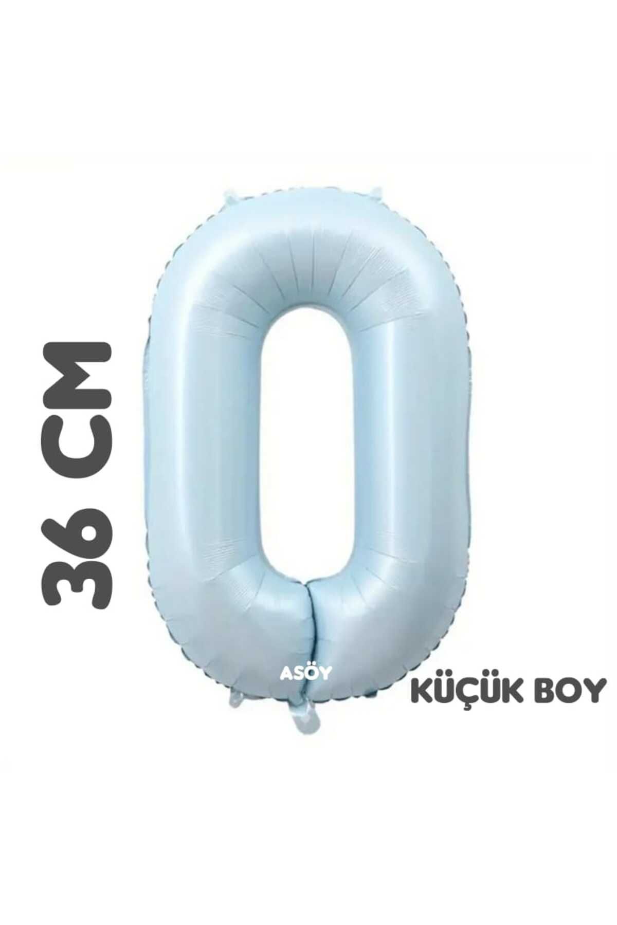 asöy 0 Folyo Balon Rakam Balon 36 Cm Küçük Boy Mavi Yeşil 0 Yaş Balonu Doğum Günü Parti Malzemeleri
