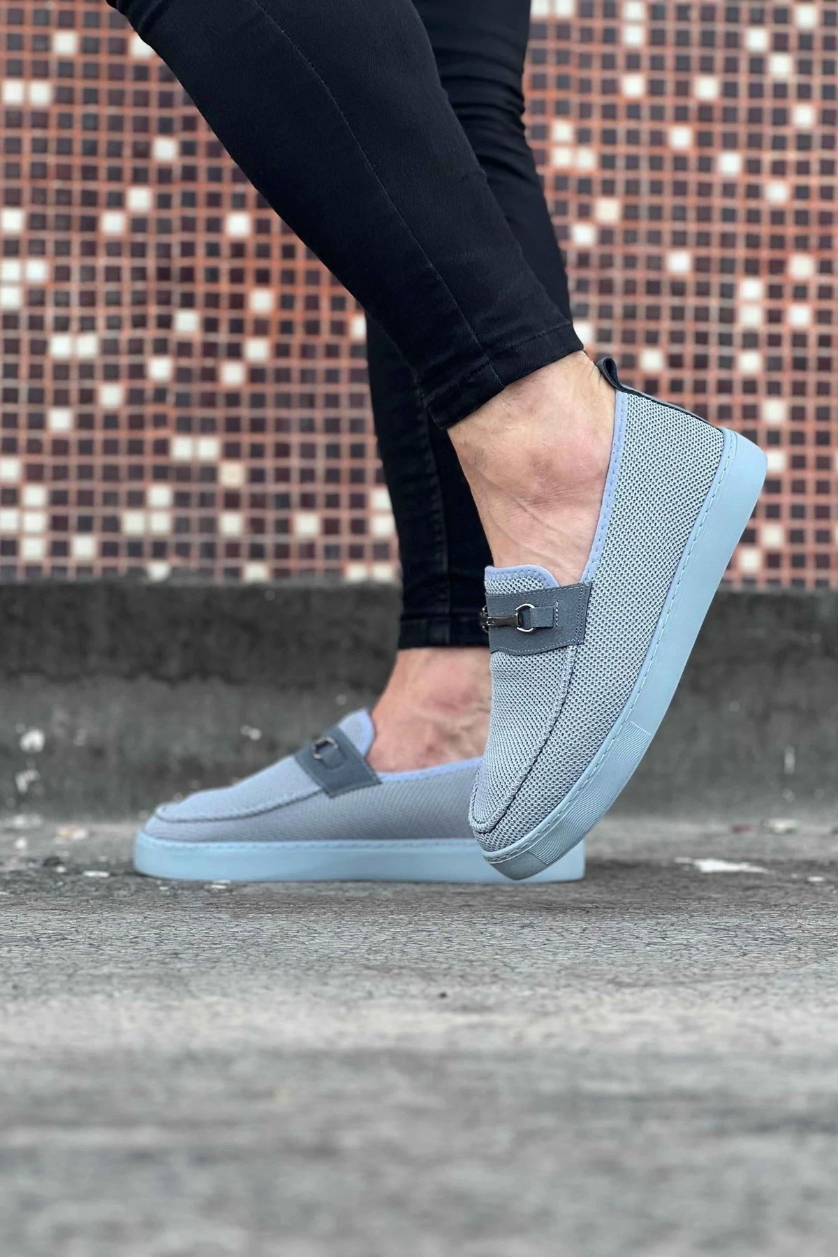 Litae Trend060 Gri Triko Babet Erkek Casual Ayakkabı