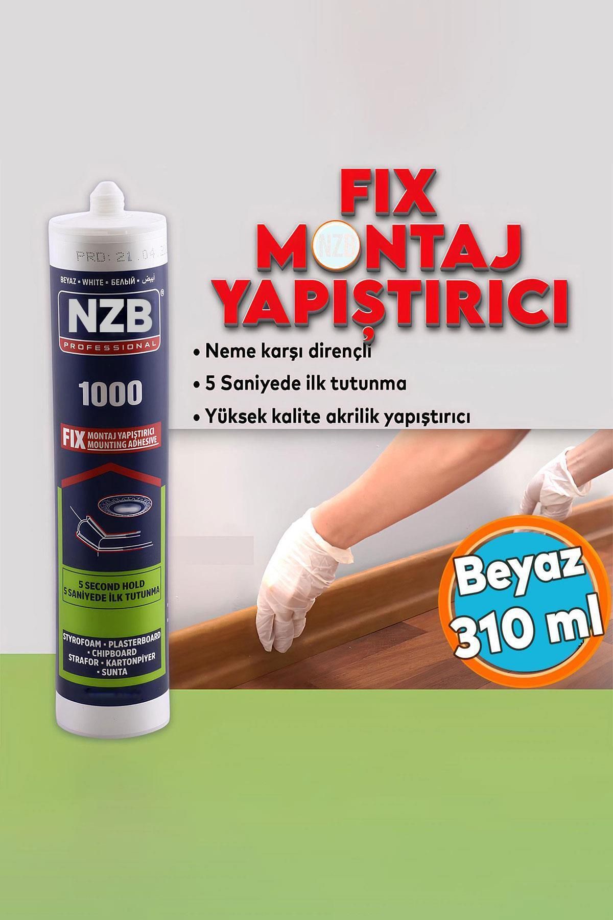 Mikasso Montaj Yapıştırıcı 310 ml Beyaz Mutfak Banyo Ahşap Dolap Beton Fayans Mermer Çok Amaçlı TR