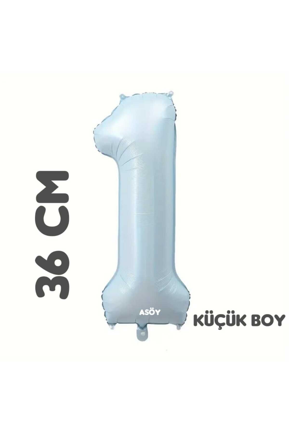 asöy 1 Folyo Balon Rakam Balon 36 Cm Küçük Boy Mavi Yeşil 1 Yaş Balonu Doğum Günü Parti Malzemeleri