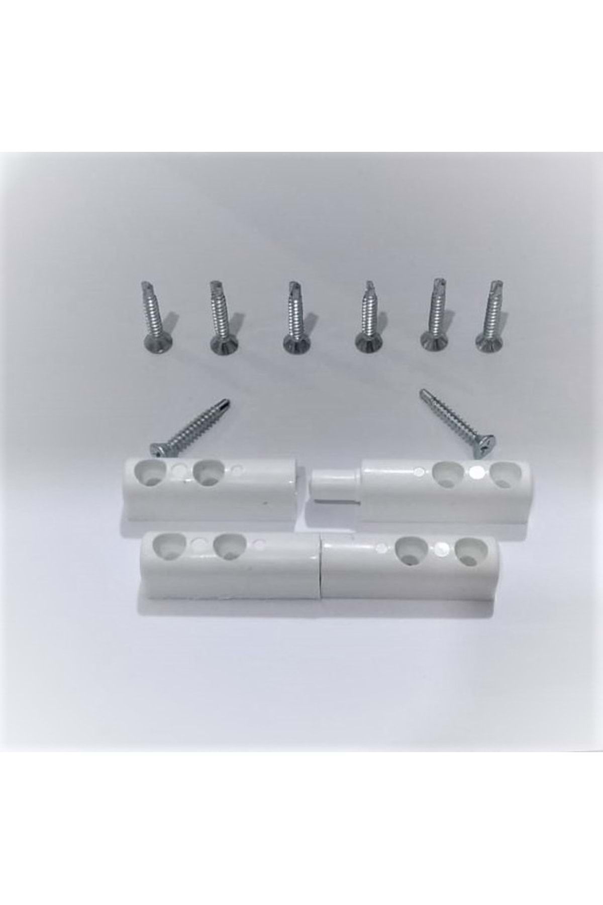 Mikasso 2 Adet Pvc Sineklik Menteşesi Ile 8 Adet 3.9x25 Yhb Vida