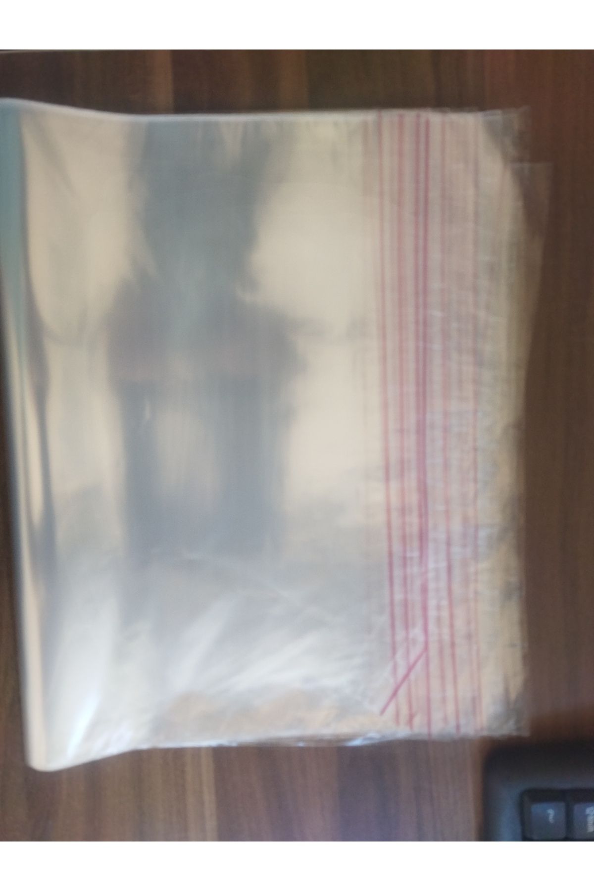 Mikasso 100 Adet 30x45 Cm Bantlı Yapışkanlı Şeffaf Opp Jelatin Poşet Torba, Şeffaf Poşet ( 30x40+5 ) ŞEFAF 3
