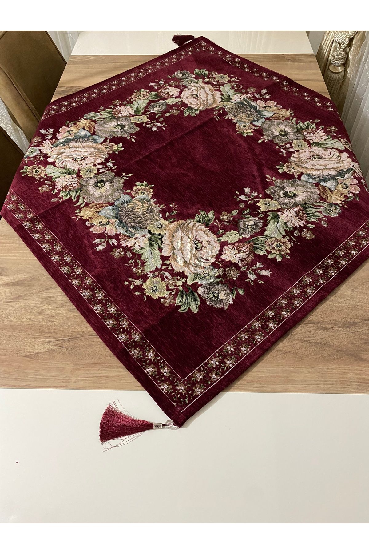 MYHOMEGOBLEN GOBLEN SEHPA VE MASAÖRTÜSÜ BORDO