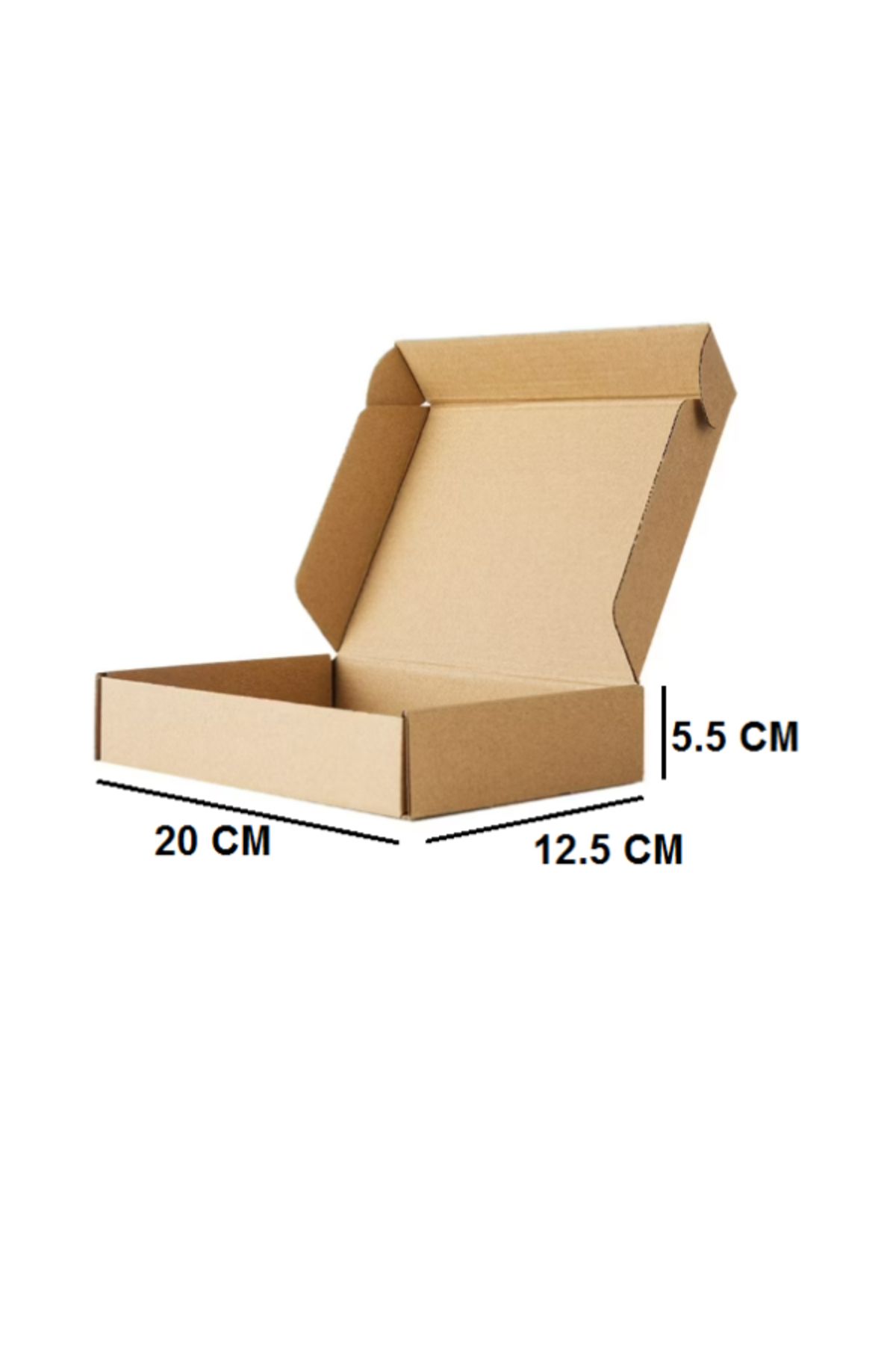 Mikasso E-ticaret Kargo Nakliye Kutusu 20x12,5x5,5 Cm Esmer 25 Adet