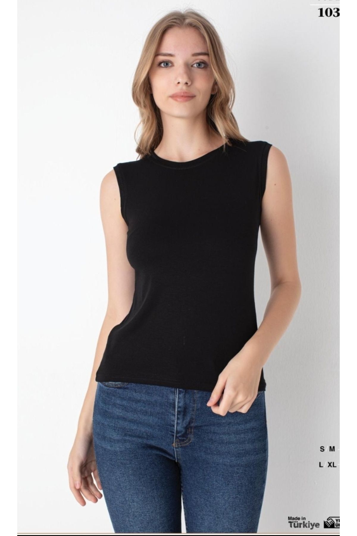 SUN STYLE Sıfır kollu bisiklet yaka body plus