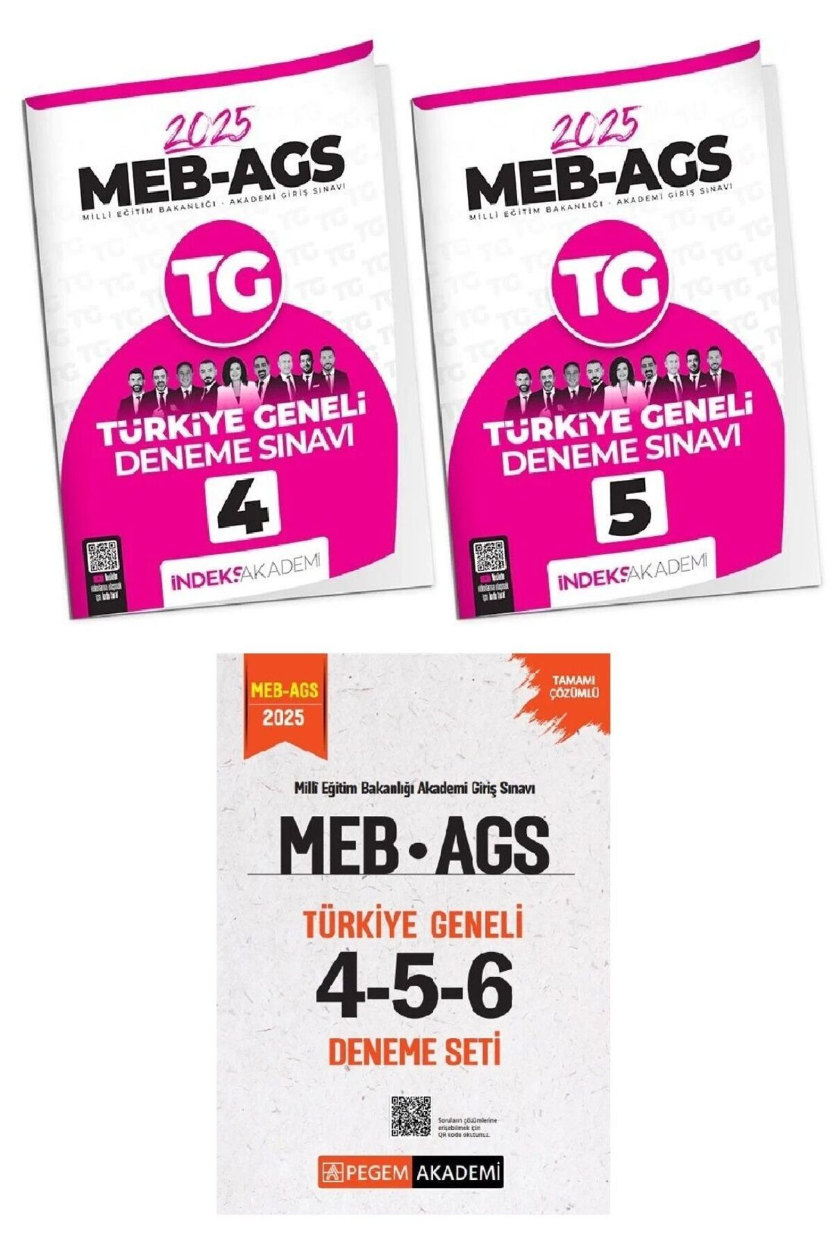 Pegem Akademi Yayıncılık Pegem + İndeks 2025 MEB-AGS Türkiye Geneli 3+2 Deneme 3 lü Set Pegem + İndeks Akademi Yayınları