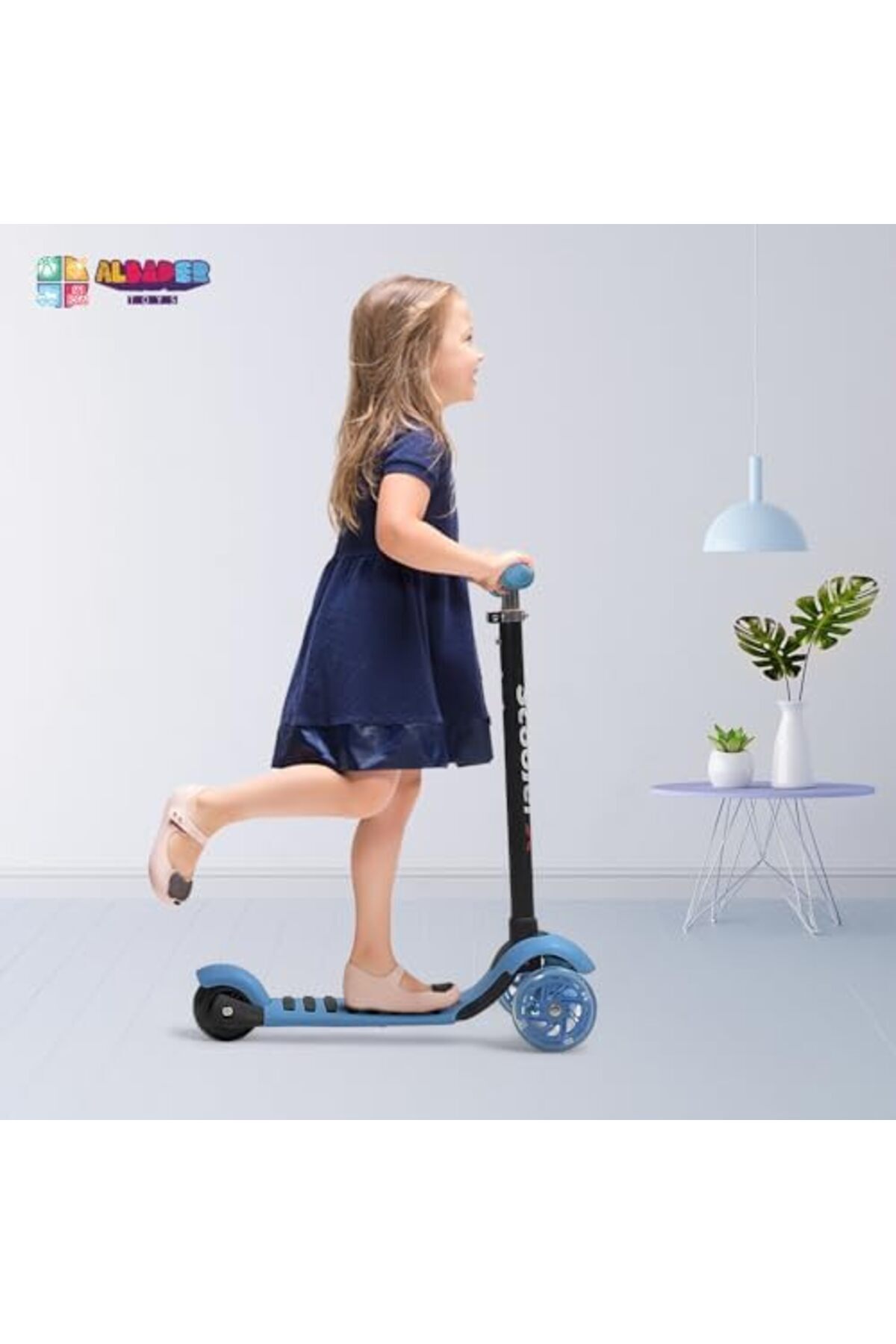 ALBADER-Scooter, Kick Scooter, Adjustable Kickboard, Child’s Kick Scooter, Seat Handlebar Height 5