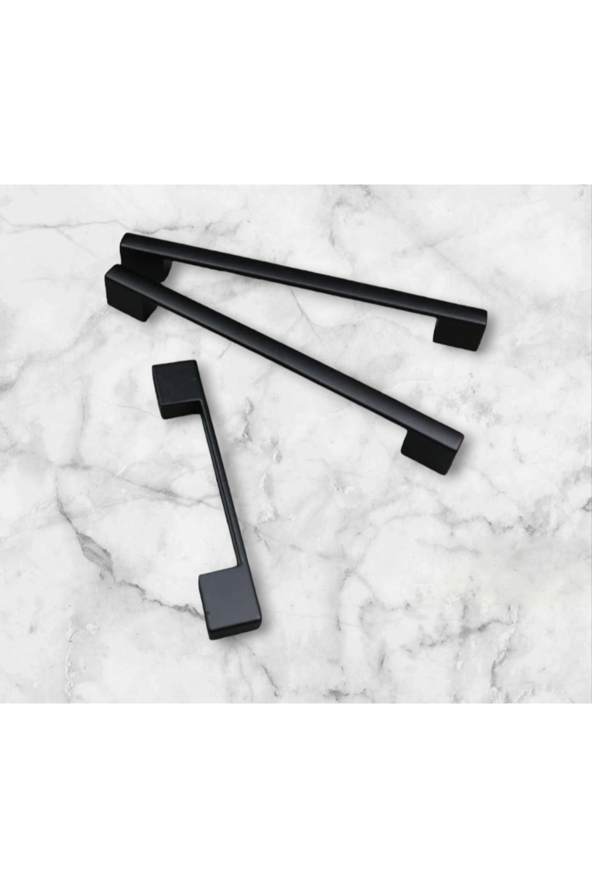 Sucuoğlu 224 mm Siyah Metal Mutfak Mobilya Çekmece Mutfak Dolap Dolabı Kulp Kapak Kulbu (10 Adet)
