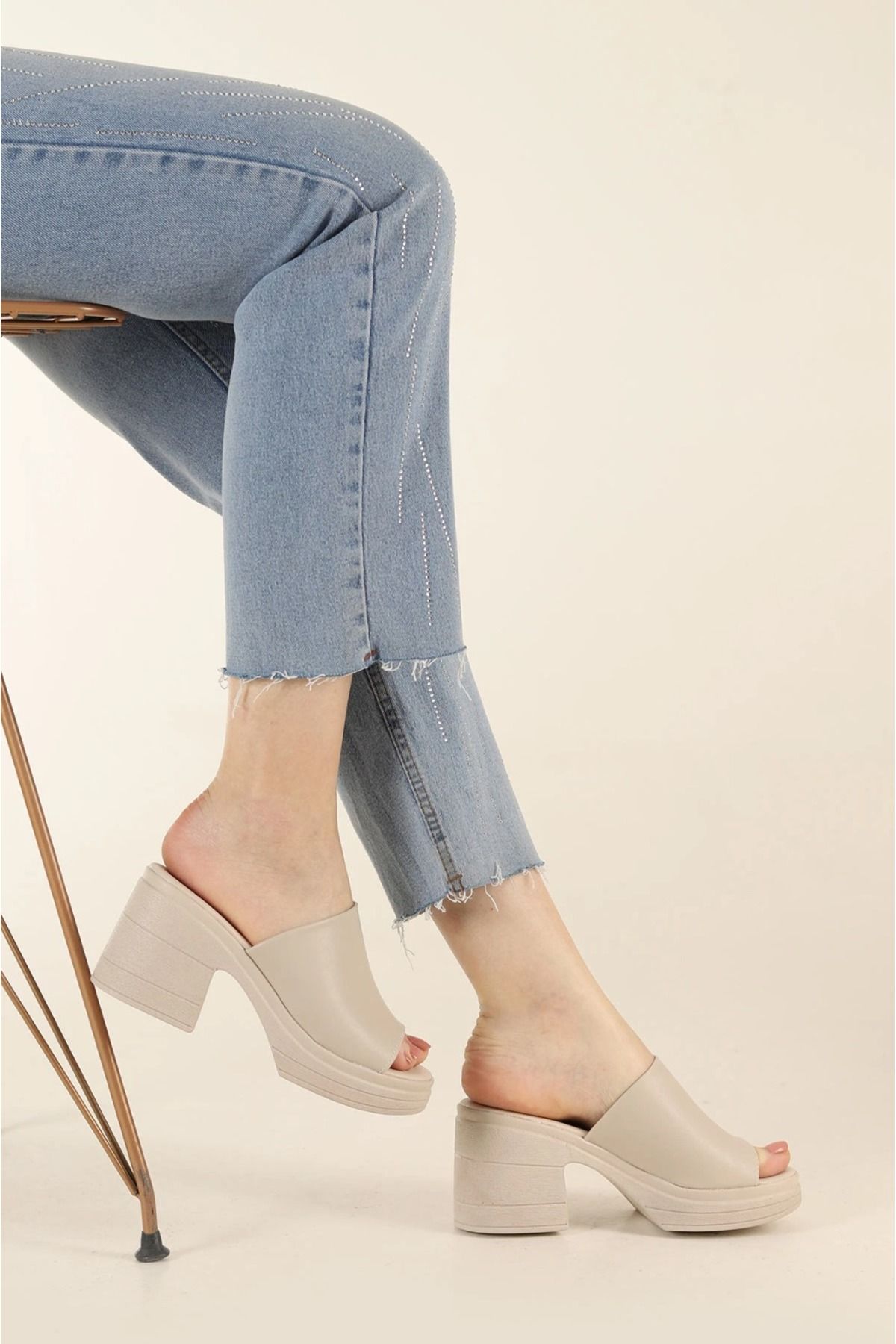 PANAMA SHOES ARVEL KADIN PLATFORM TOPUKLU TERLİK