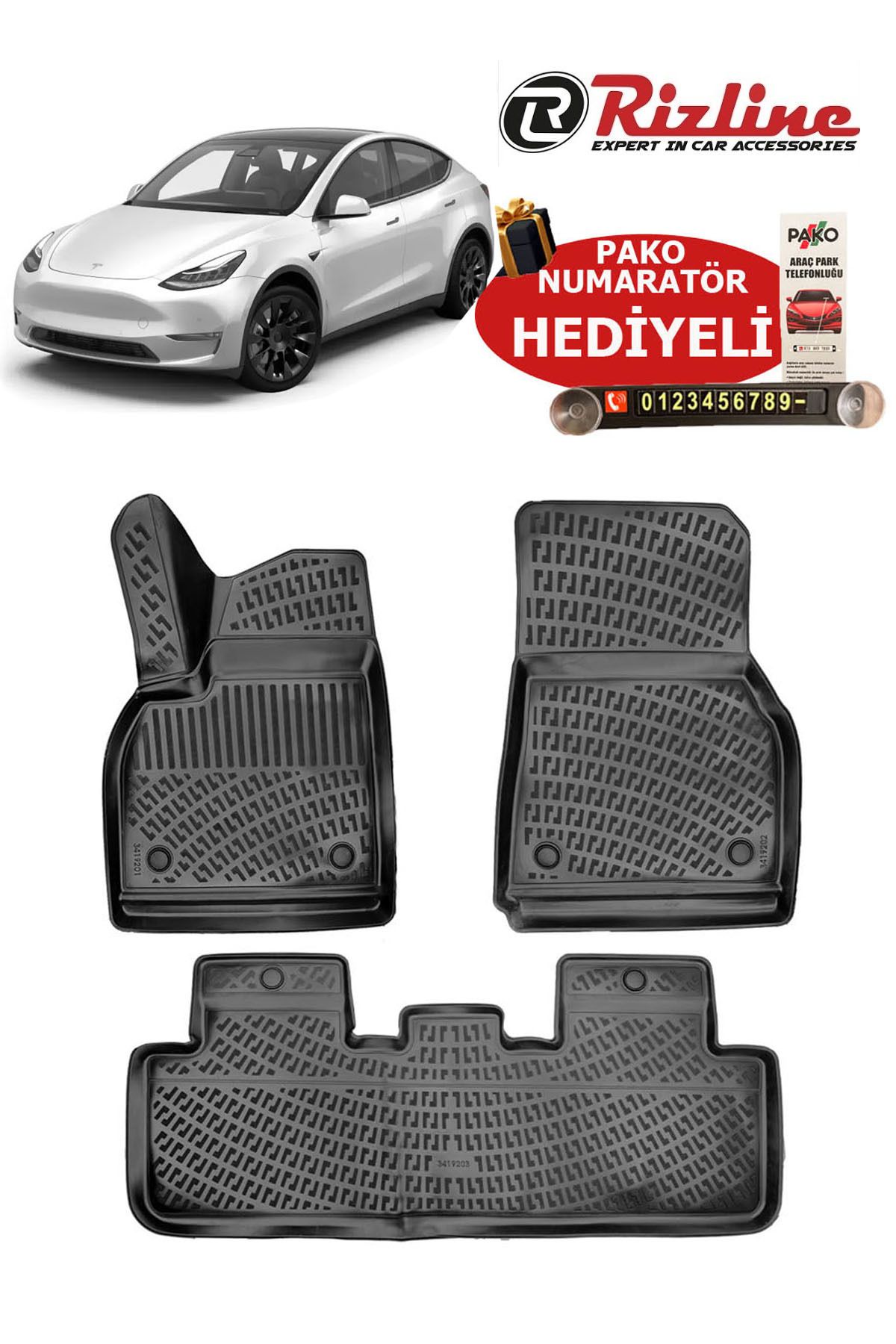 Rizline Tesla Model Y 2019-2024 Havuzlu Paspas