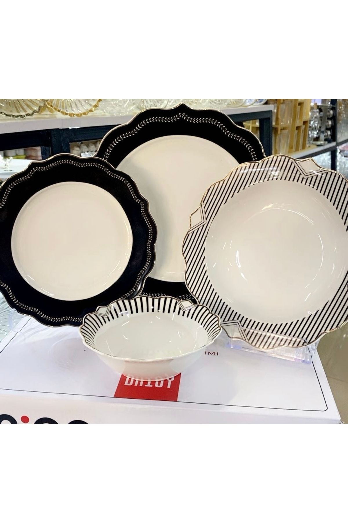 ev dizaynımm 24 Parça Porselen Yemek Takımı