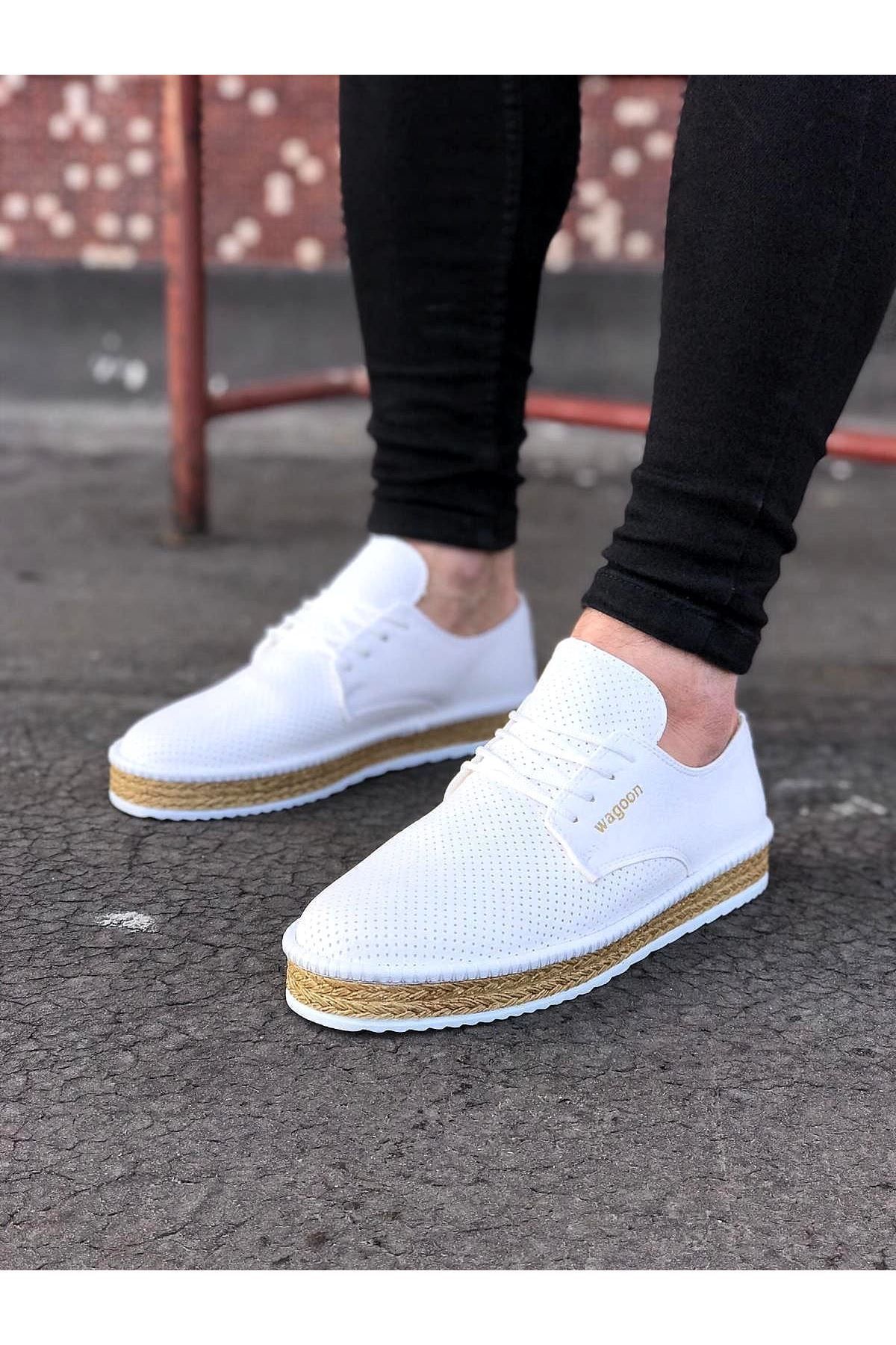 devrialemshoes WG013 Beyaz Erkek Ayakkabı
