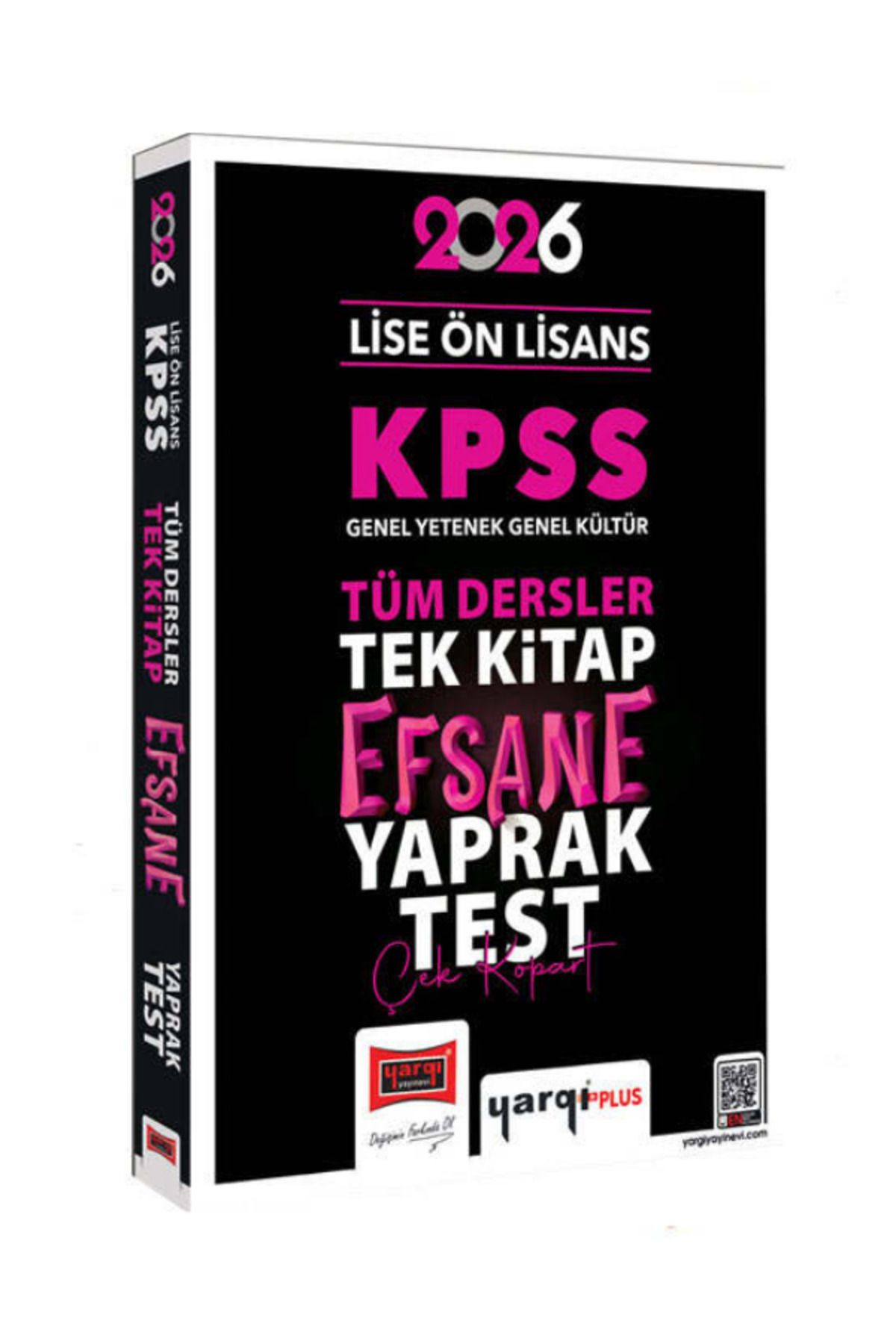 Yargı Yayınları 2026 KPSS Lise Ön Lisans Tüm Dersler Tek Kitap Efsane Çek Kopart Yaprak Test