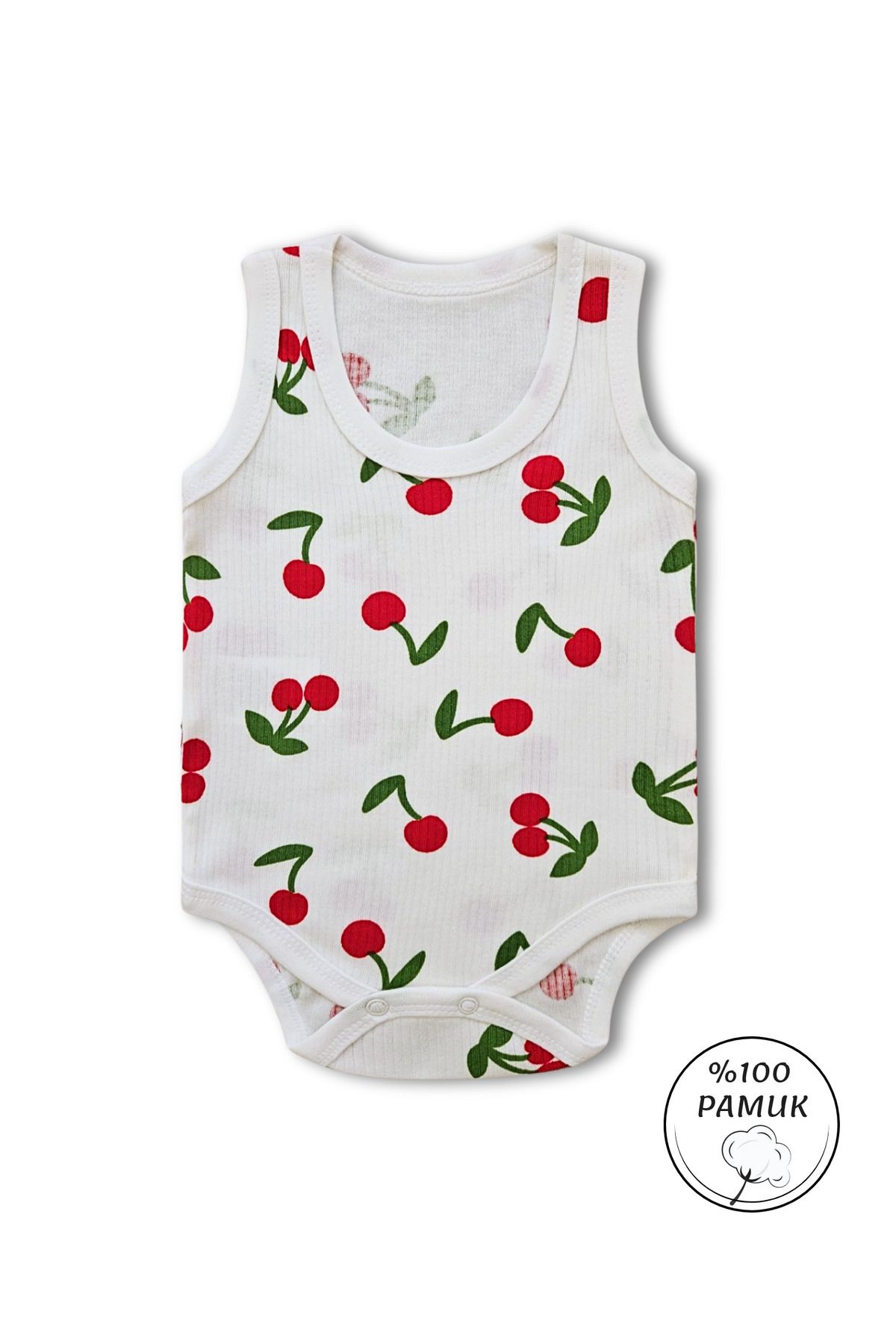 GizaKids %100 Pamuklu Kız Bebek Çıtçıtlı Body Zıbın