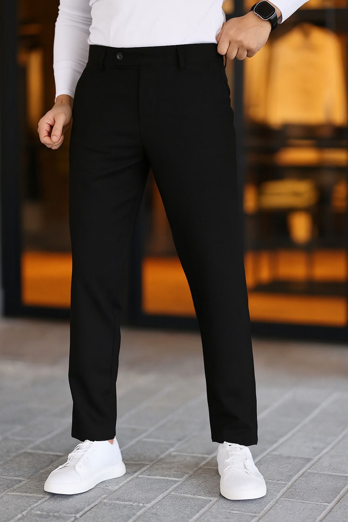 ElitWear Erkek Dilli Model Slim Fit Kumaş Pantolon