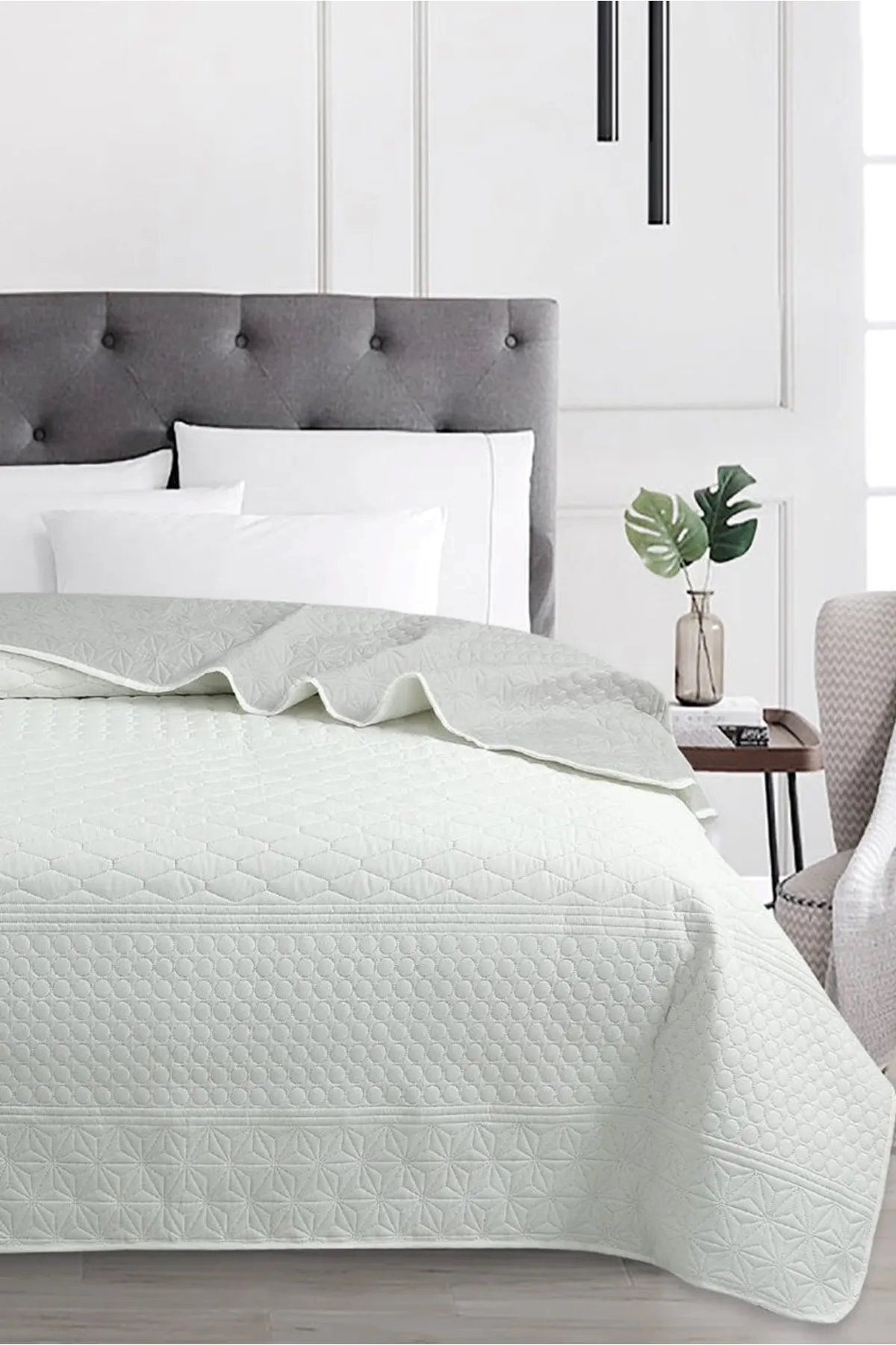 Bikaya Home Çift Taraflı 200 x 220 cm Yatak Örtüsü - Yastık Kılıfsız