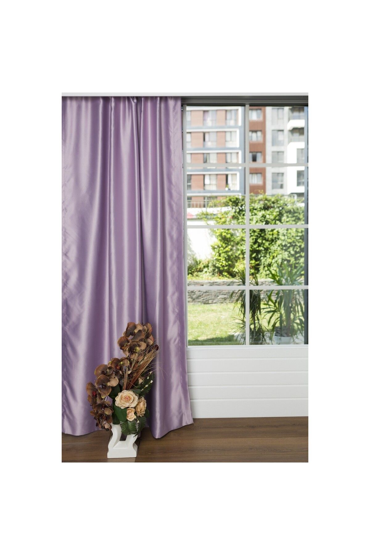 Caserta Home 1/3 Sık Pile Premium Blackout Işık Geçirmez Karartma Güneşlik Fon Perde V-17 Lila