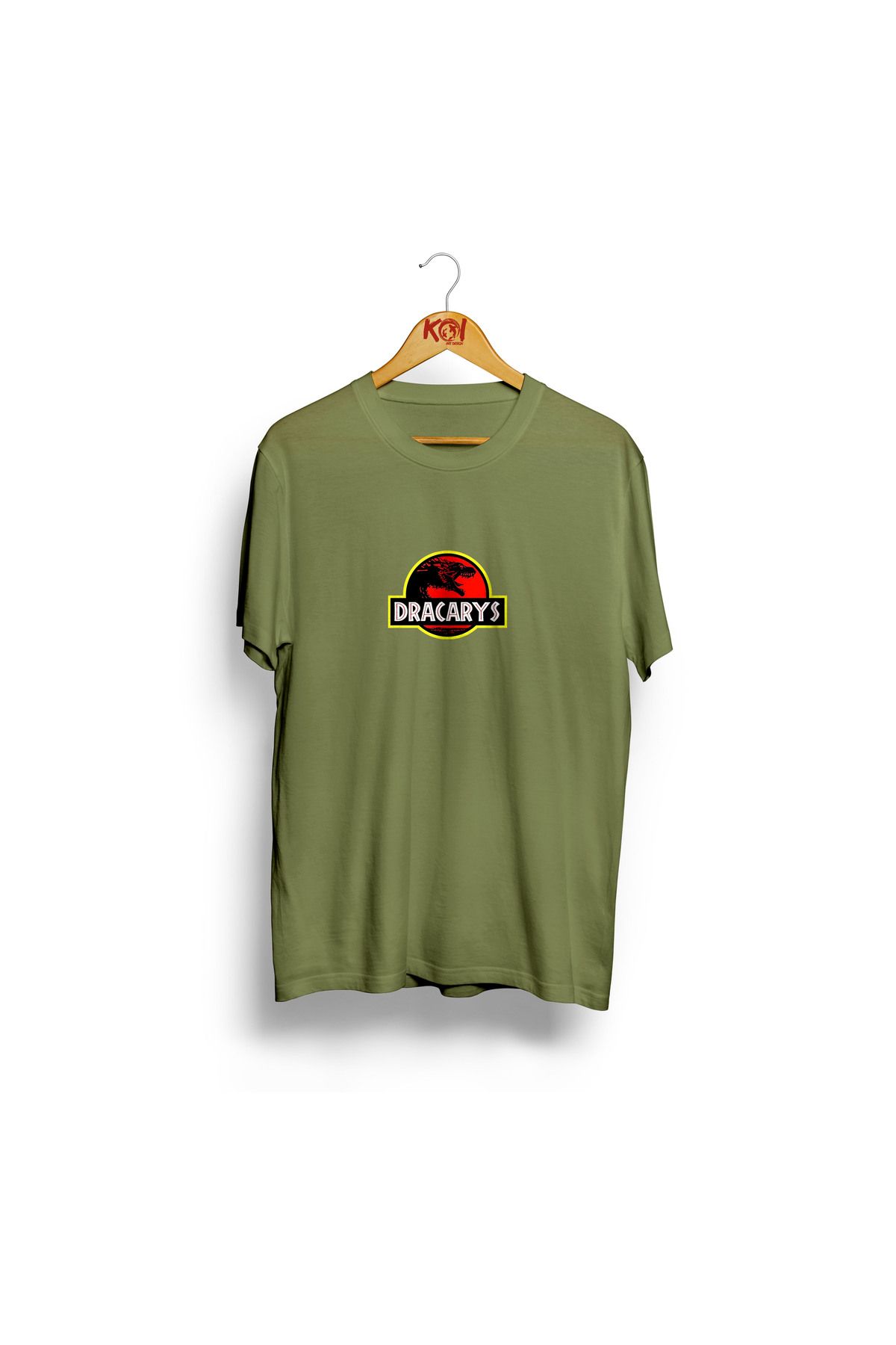Butik Dracarys / Erkek Haki Yeşil Renk T-Shirt / %100 Pamuk Premium Quality / Regular Fit