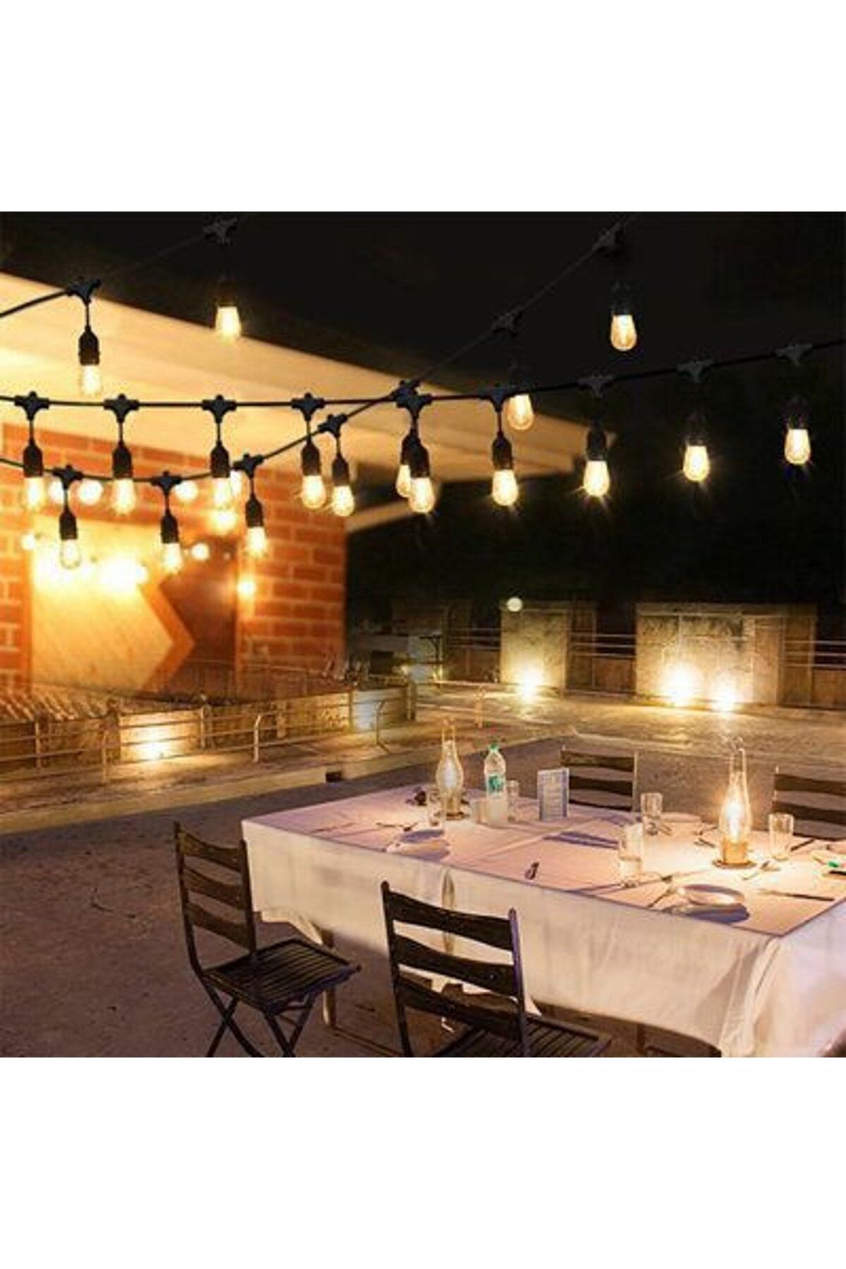 EKM29 ekim aydınlatma 10 Metre sarmaşık eklenebilir dış mekan duy led , 20 Adet Günışığı Ampul dahil