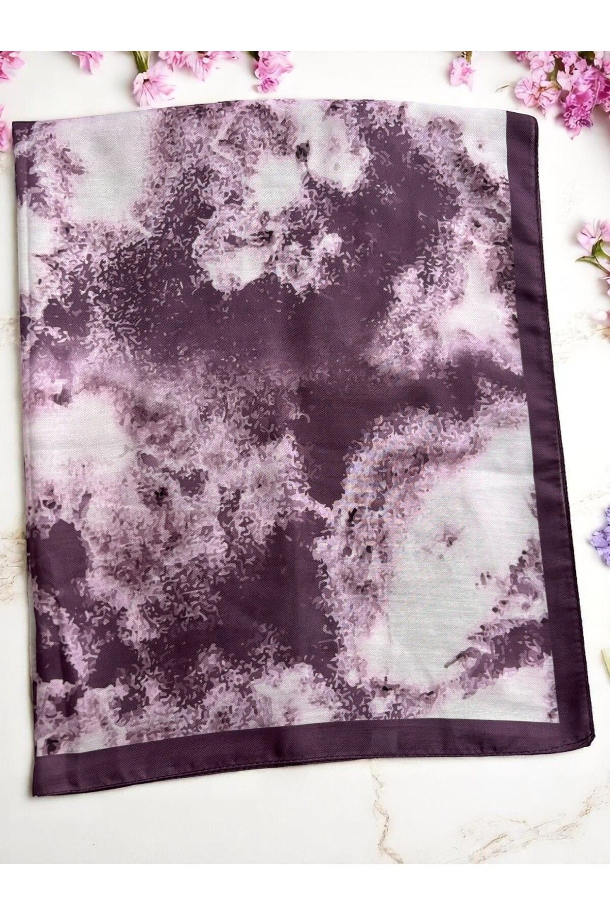 Lavena scarfs-Bohemian Series Bohemian Pattern Cotton Digital Soft Shawl - Purple 4
