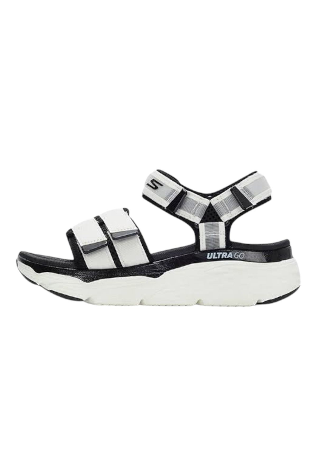 SKECHERS Max Cushioning WHITE/BLACK Sandals 140424-WBK