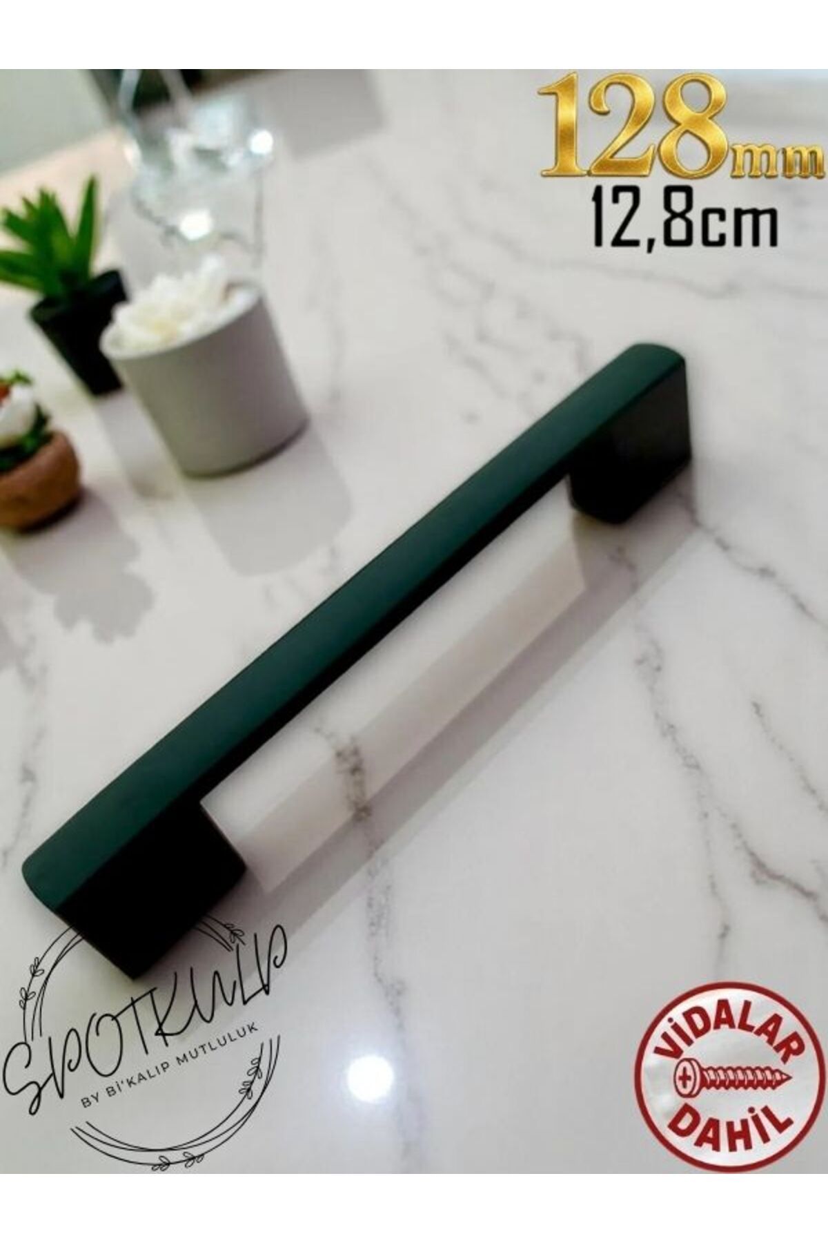 spotkulp 128 mm SİYAH SERT PLASTİK KÖPRÜ MODEL MOBİLYA KULPLARI-MUTFAK, ÇEKMECE, DOLAP KULPLARI