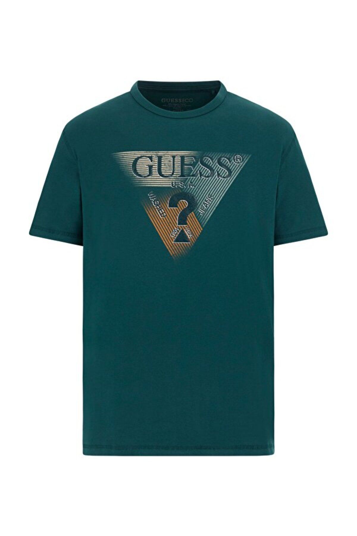 Guess Ss Cn Triangle Erkek Slim Fit T-Shirt