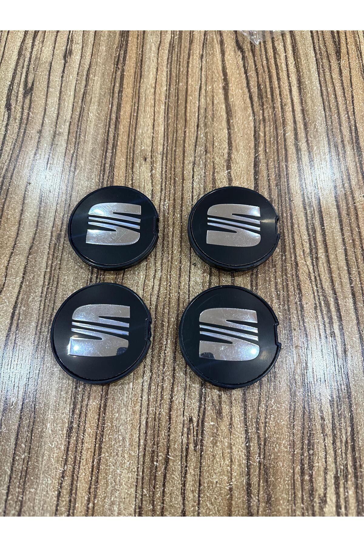OEM SEAT Logolu Jant Göbeği A Kalite Premium 56,5 Mm Dış 52 Mm İç 4 Adet