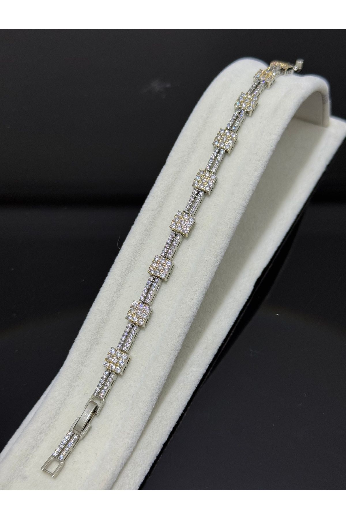 XUPING JEWELRY 316L zirkon taşlı çelik bileklik paslanmaz kararmaz