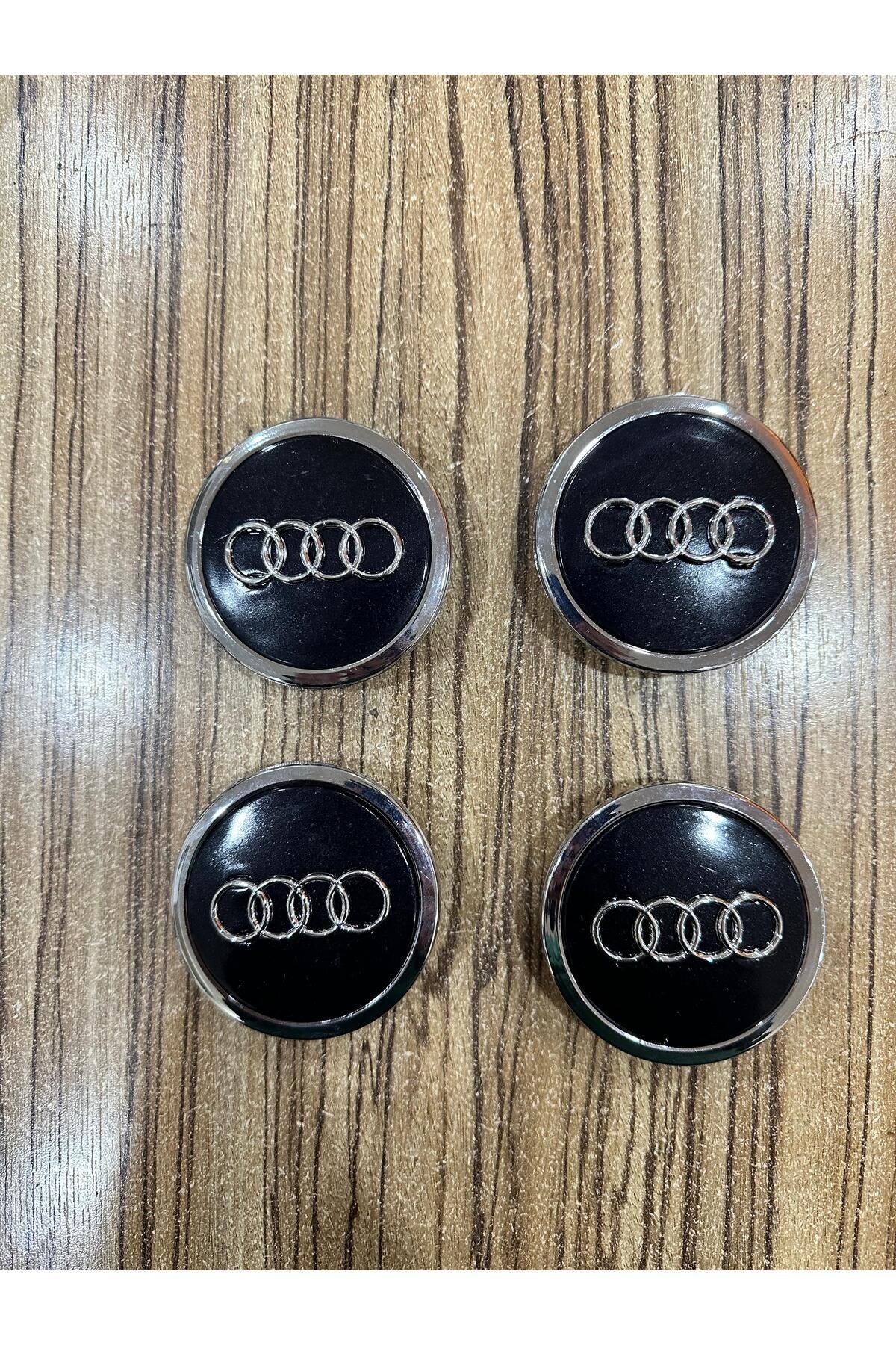 OEM Audi Jant Göbeği Kapağı Kenarlı Kromaj Kapak 70 Mm Dış 56 Mm Iç A Kalite 4'lü Set
